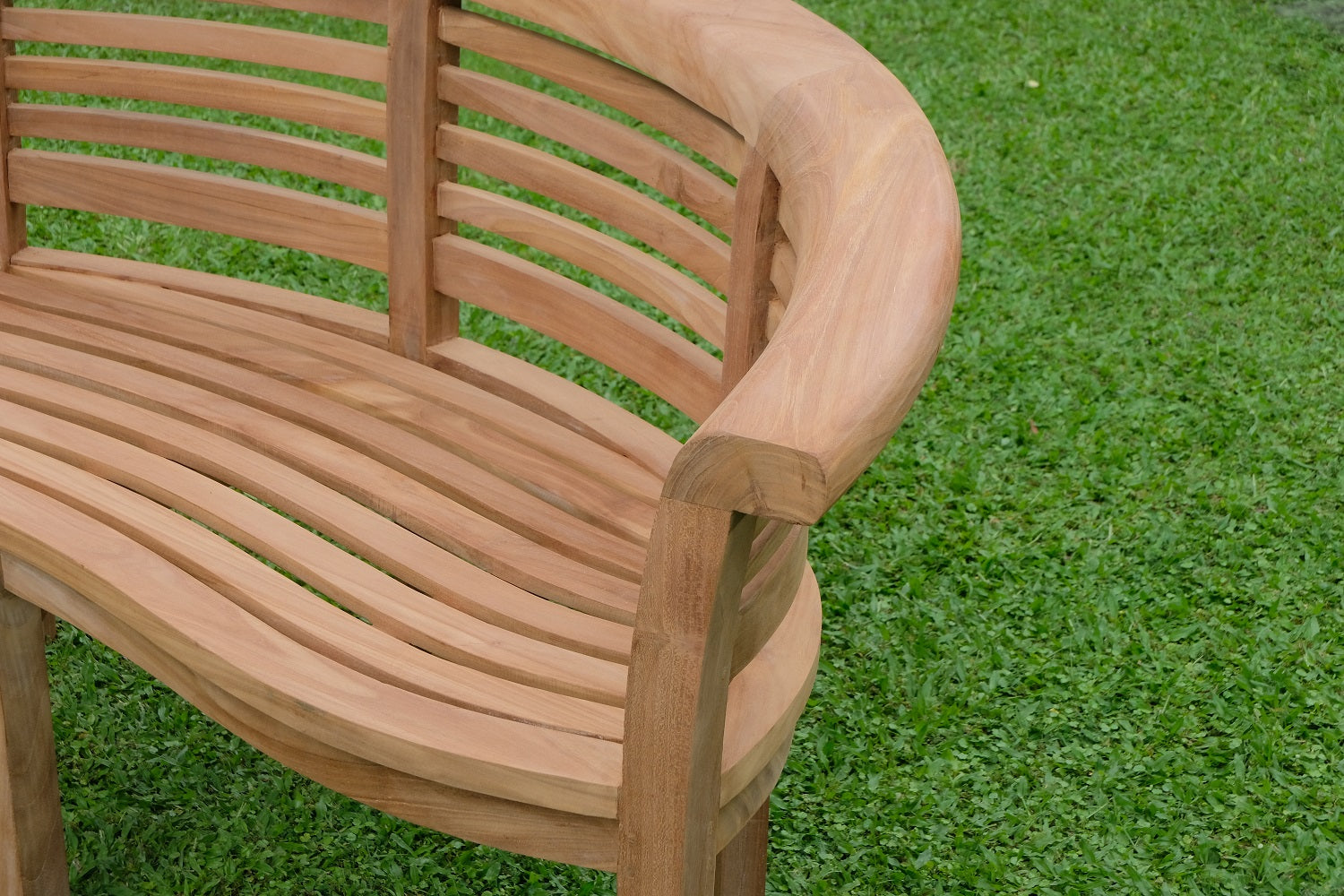 Banana Extra Thick Teak Garden Bench Horizontal Slats, 1.67m ( Outdoor / Patio Bench)