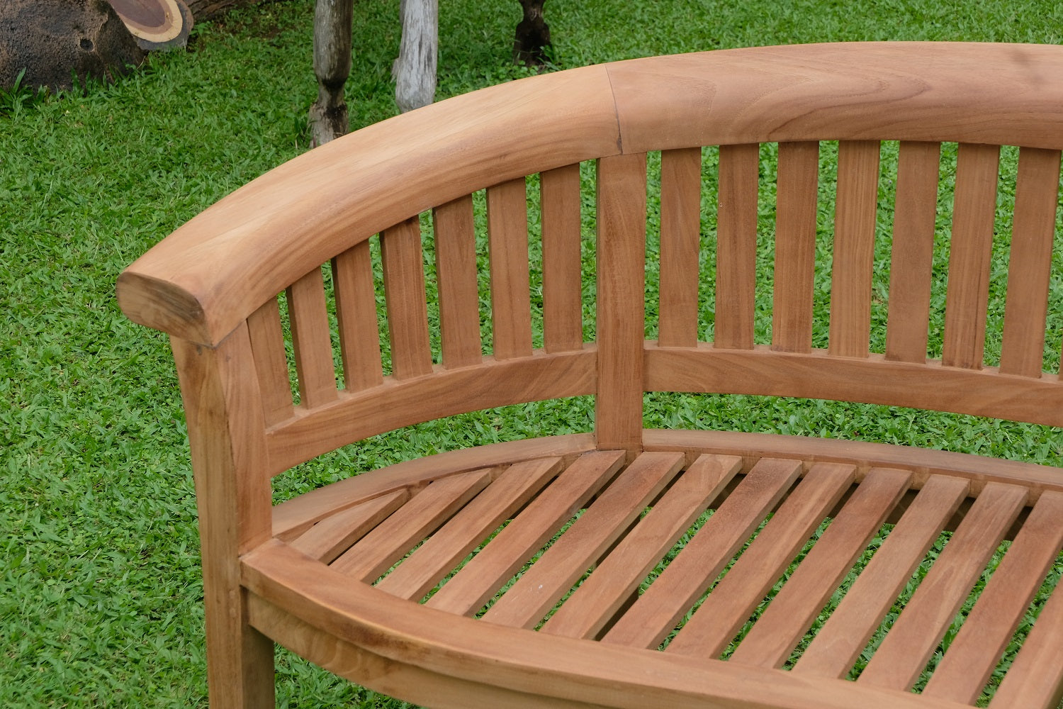 Banana Extra Thick Teak Garden Bench Vertical Slats, 1.67m