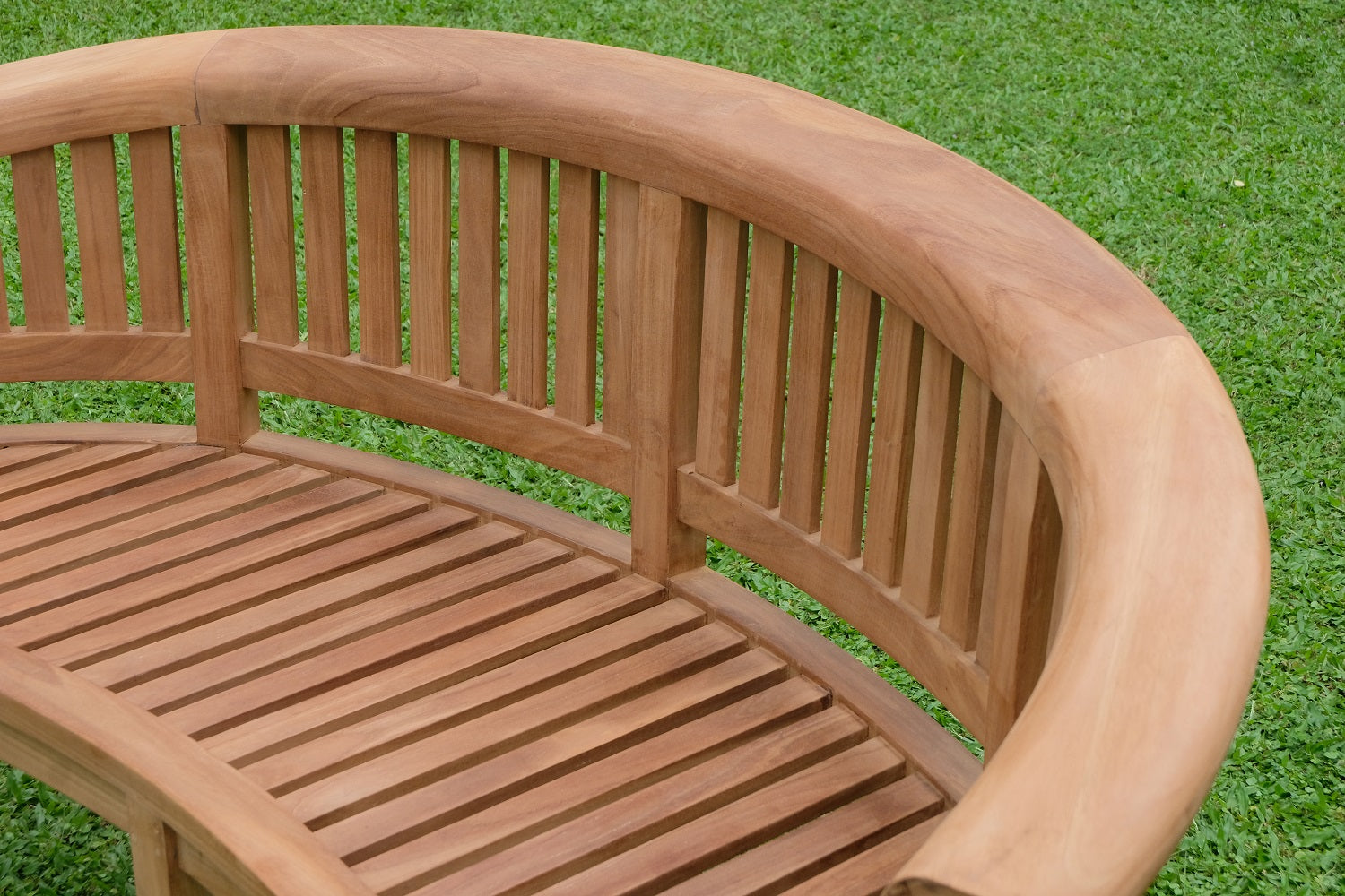 Banana Extra Thick Teak Garden Bench Vertical Slats, 1.67m