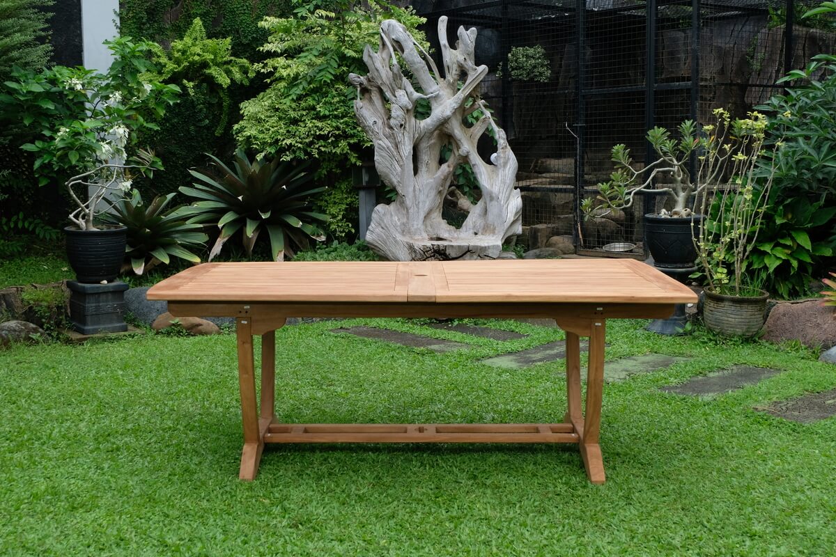 Teak Burnham 10 Seater Extending Table 2m-3m (4cm Thick Top)