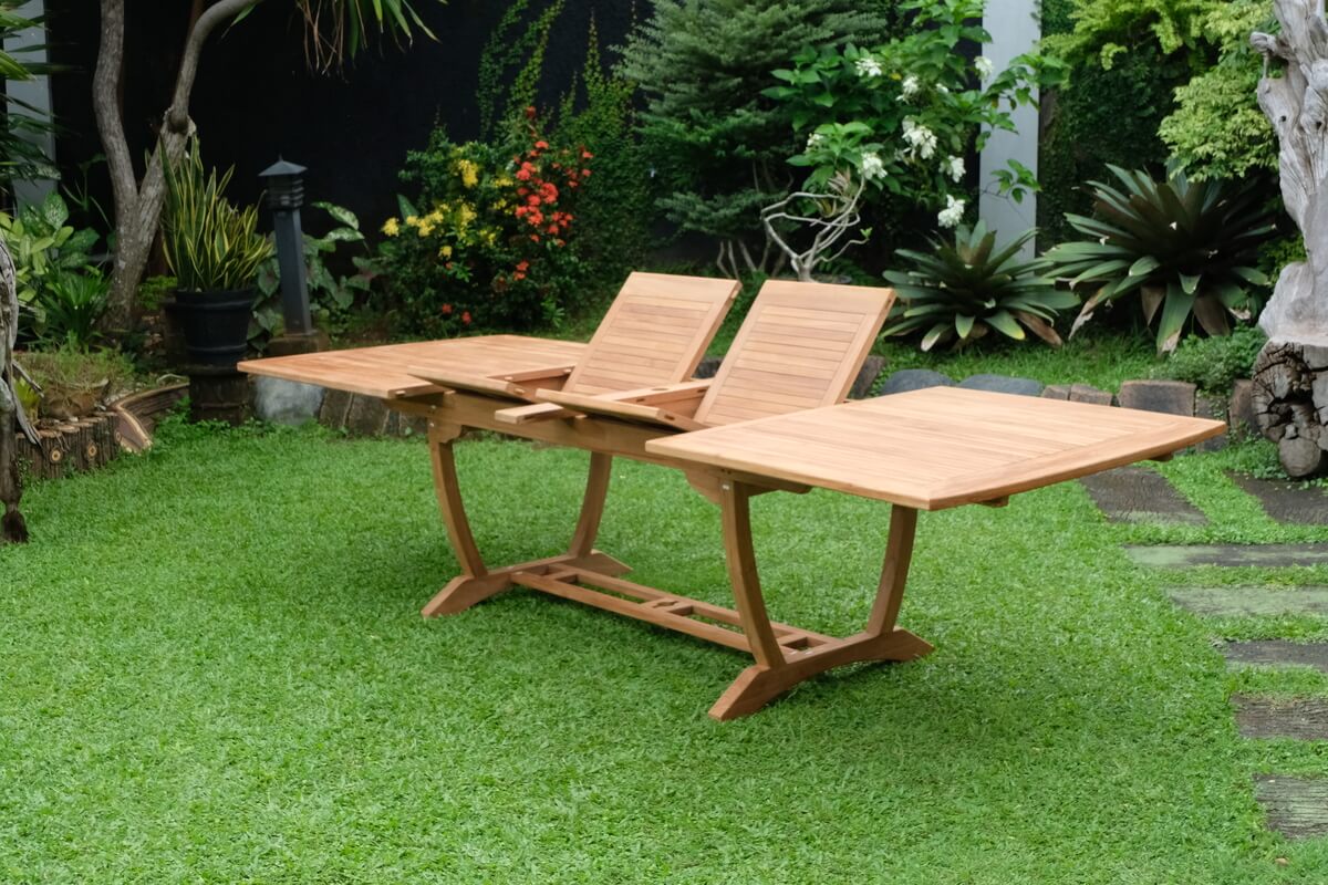 Teak Burnham 10 Seater Extending Table 2m-3m (4cm Thick Top)