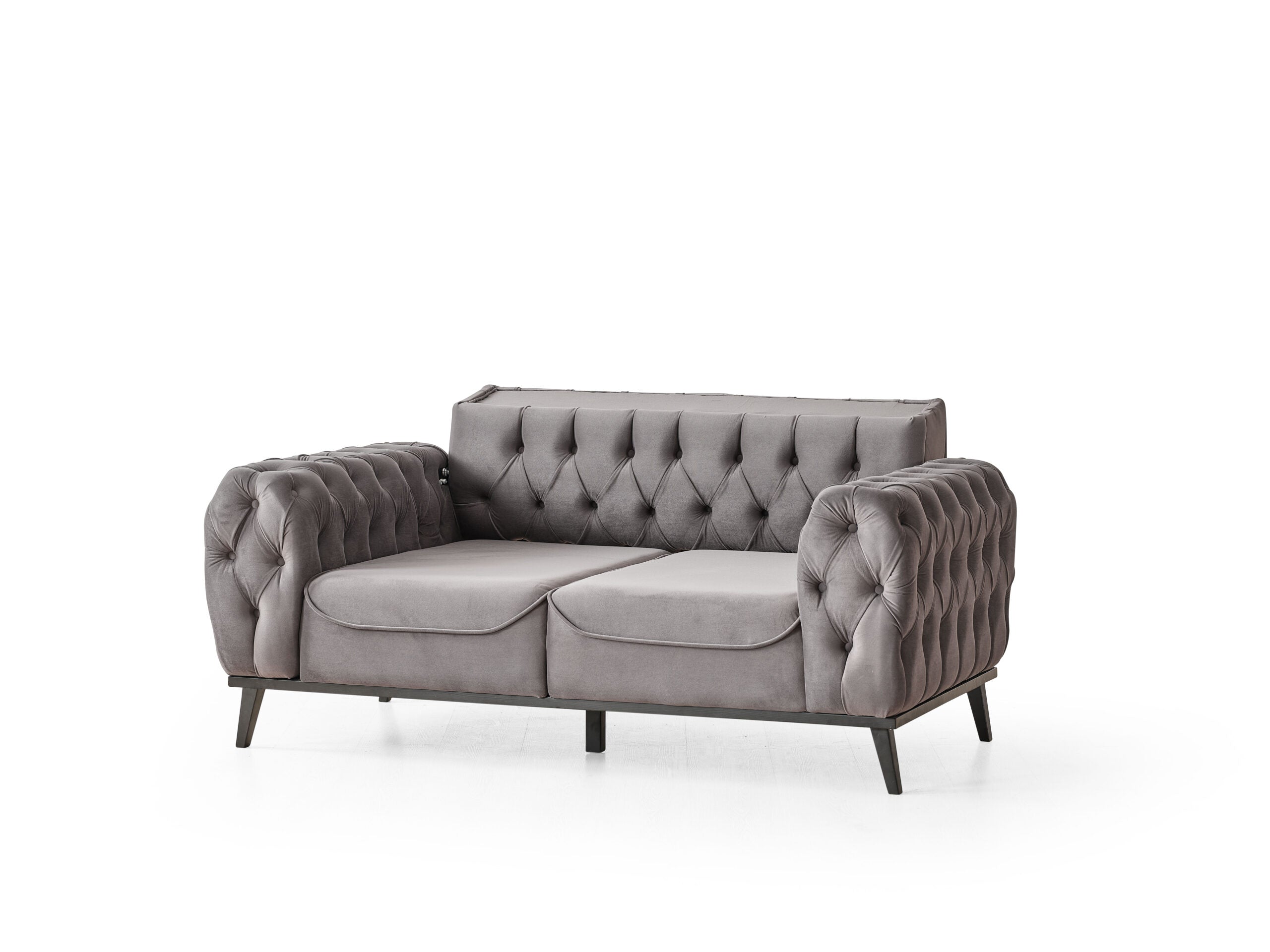 Chesterfield 2 seater sofa (Grey)