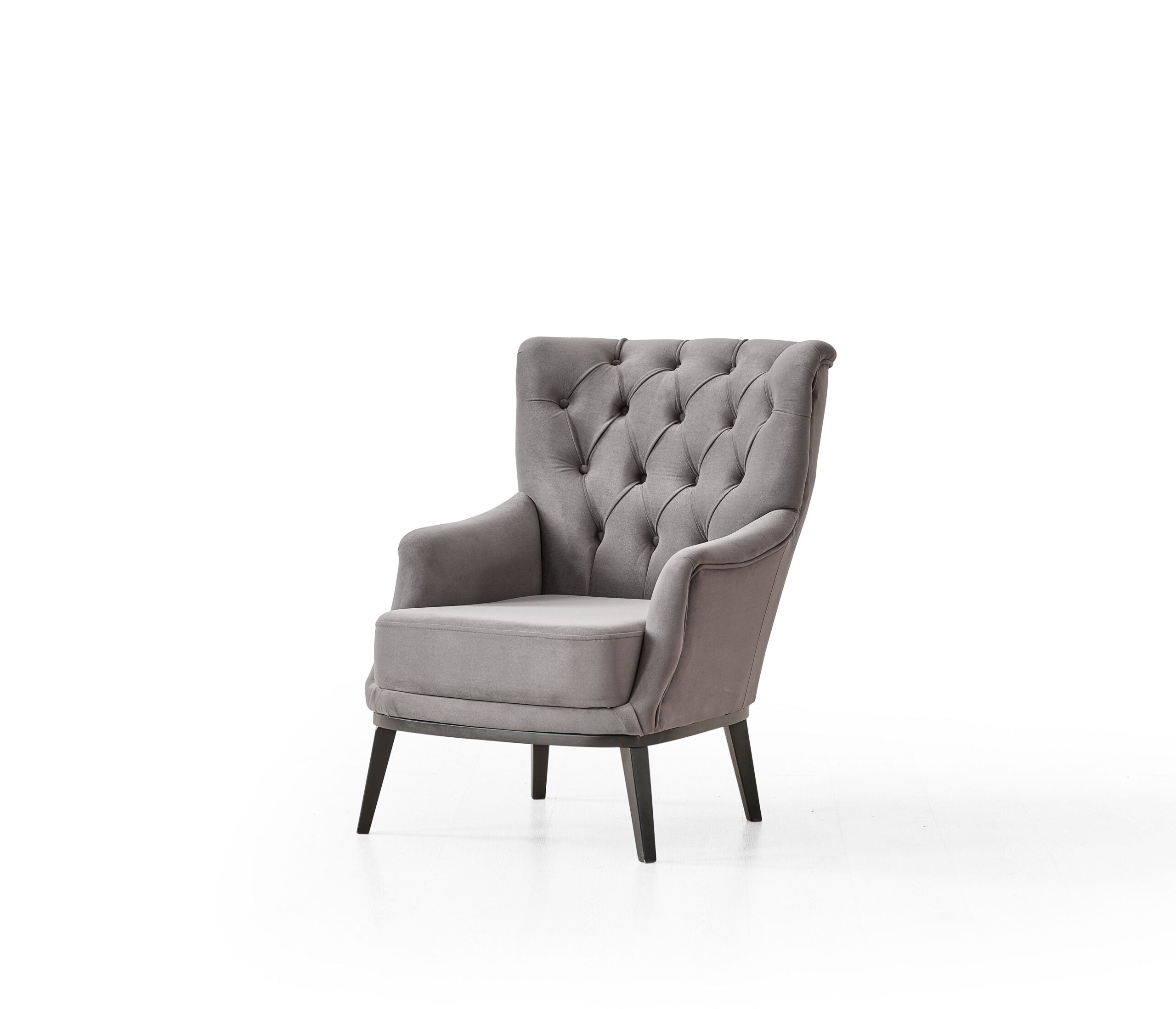 Chesterfield Sofa Chair ( Grey )