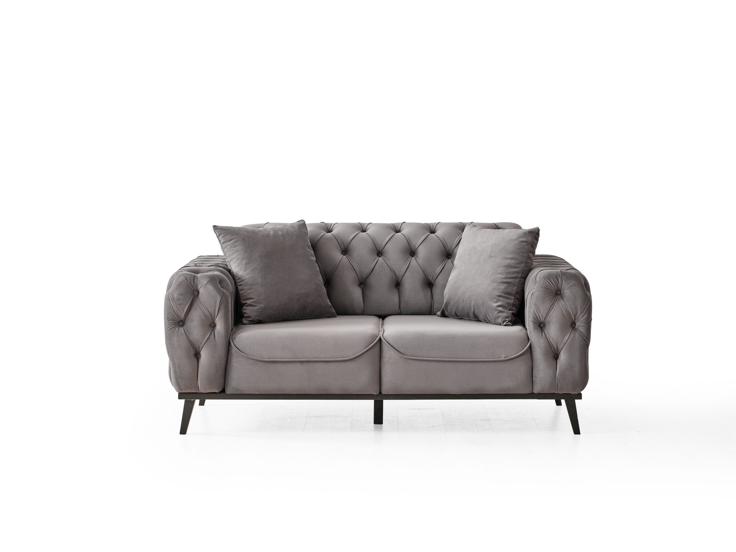 Chesterfield 2 seater sofa (Grey)