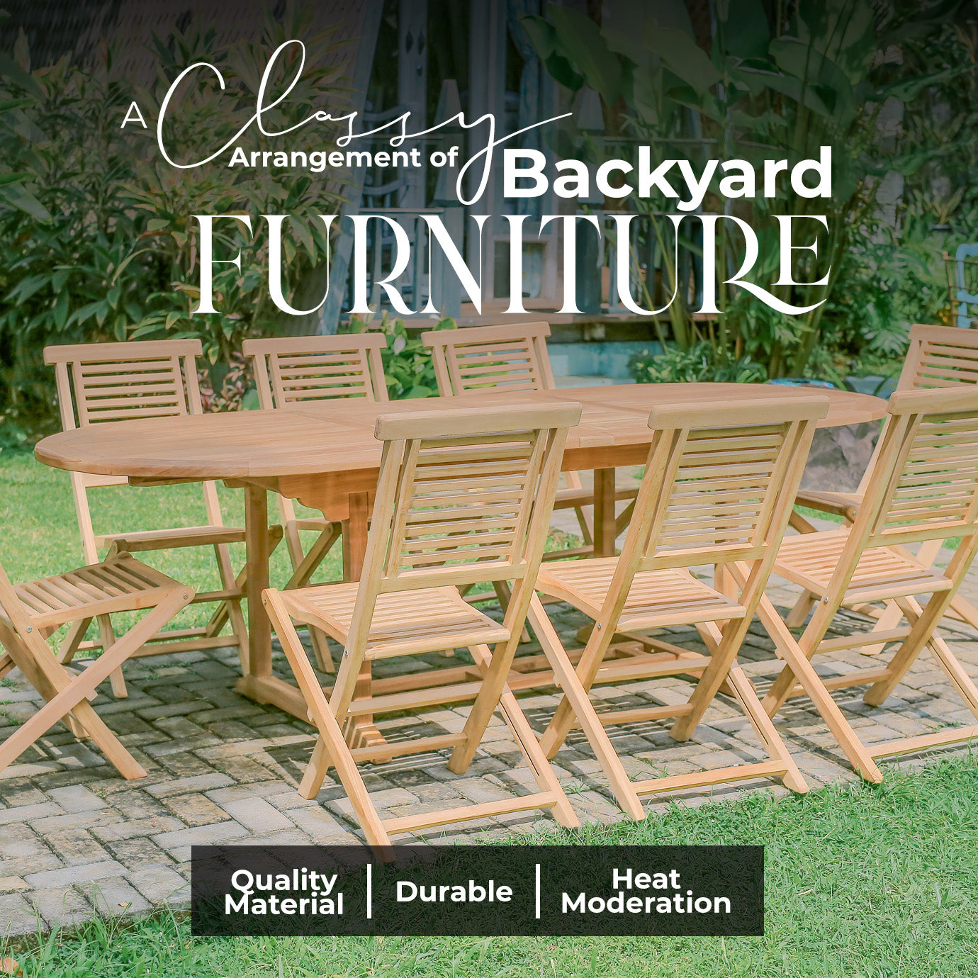 Teak Belgrave 10 Seater Extending Table 2m-3m (4cm Thick Top) with 10 Hanton Folding Chair  (Garden / Outdoor Dining Set)