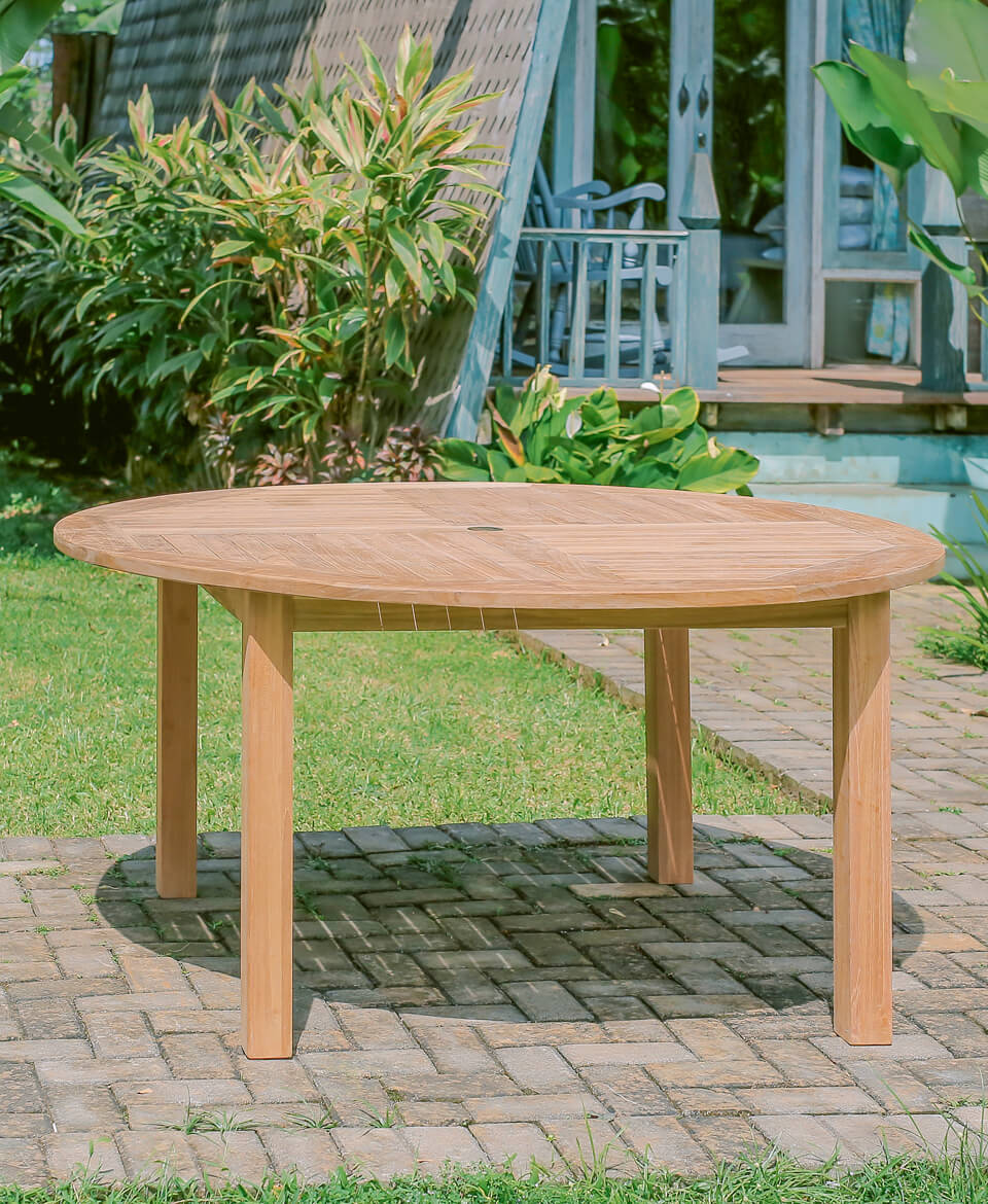Teak Doncaster 6 Seater Round Table 1.5m