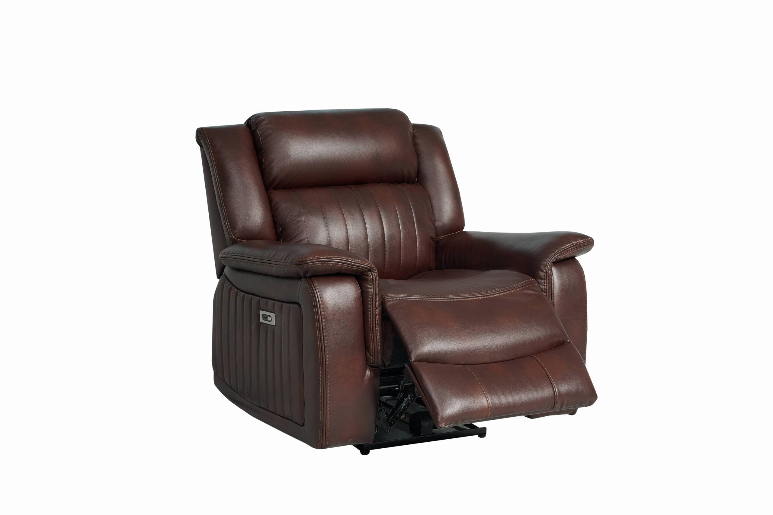 Halmstad Electric / Power Recliner Leather Sofa Set (Brown)