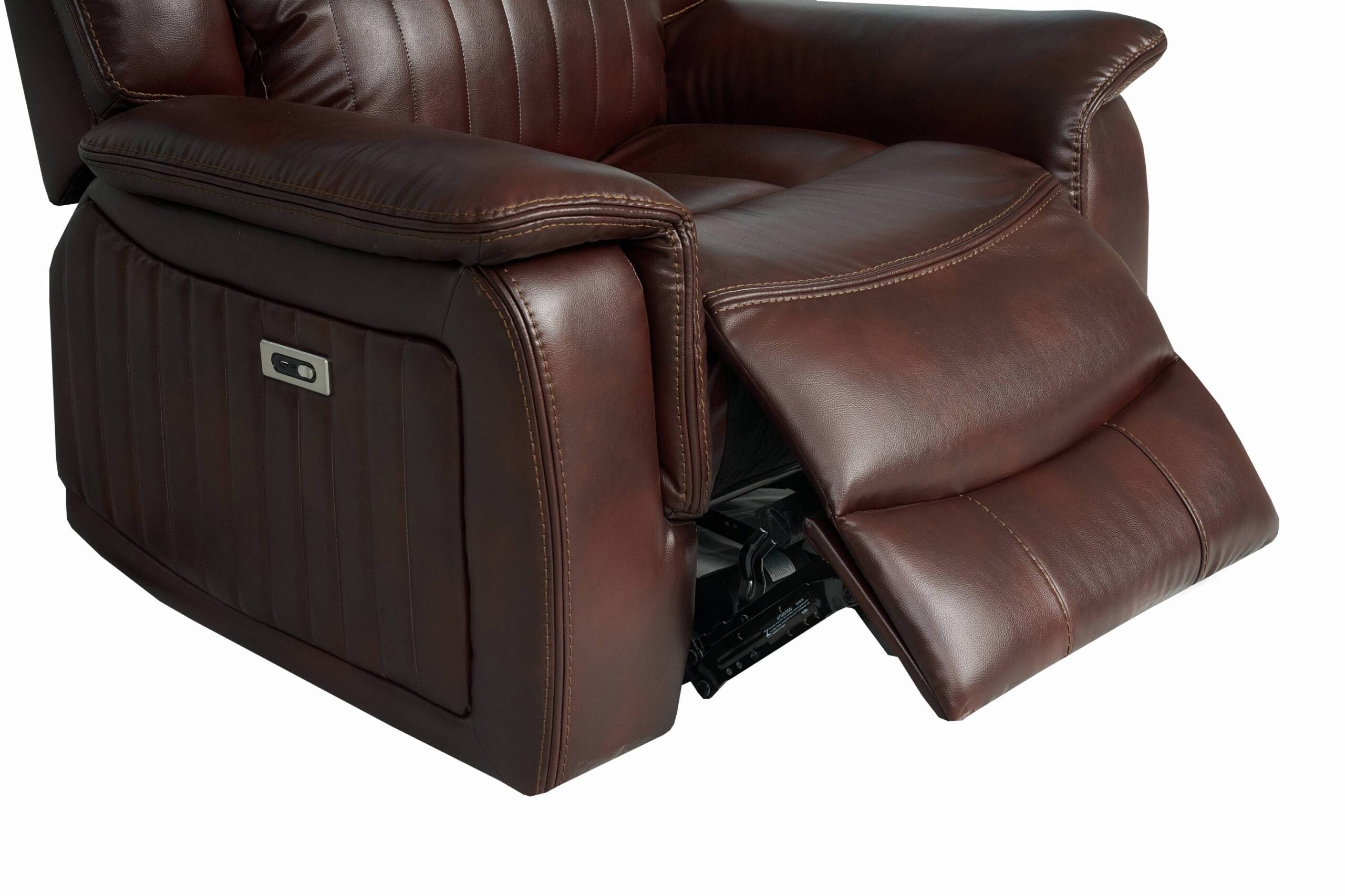 Halmstad Electric / Power Recliner Leather Sofa Set (Brown)
