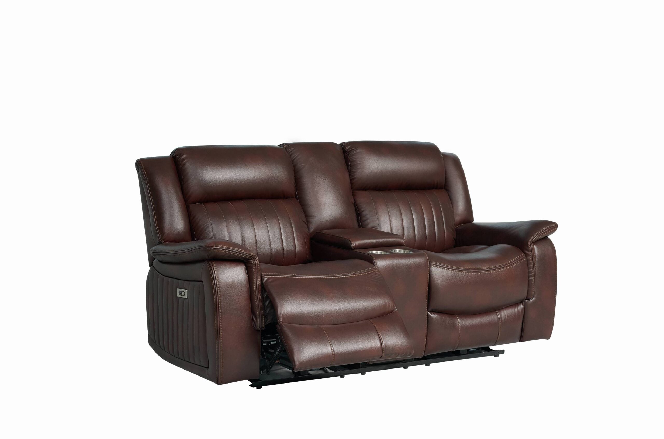 Halmstad Electric / Power Recliner Leather Sofa Set (Brown)