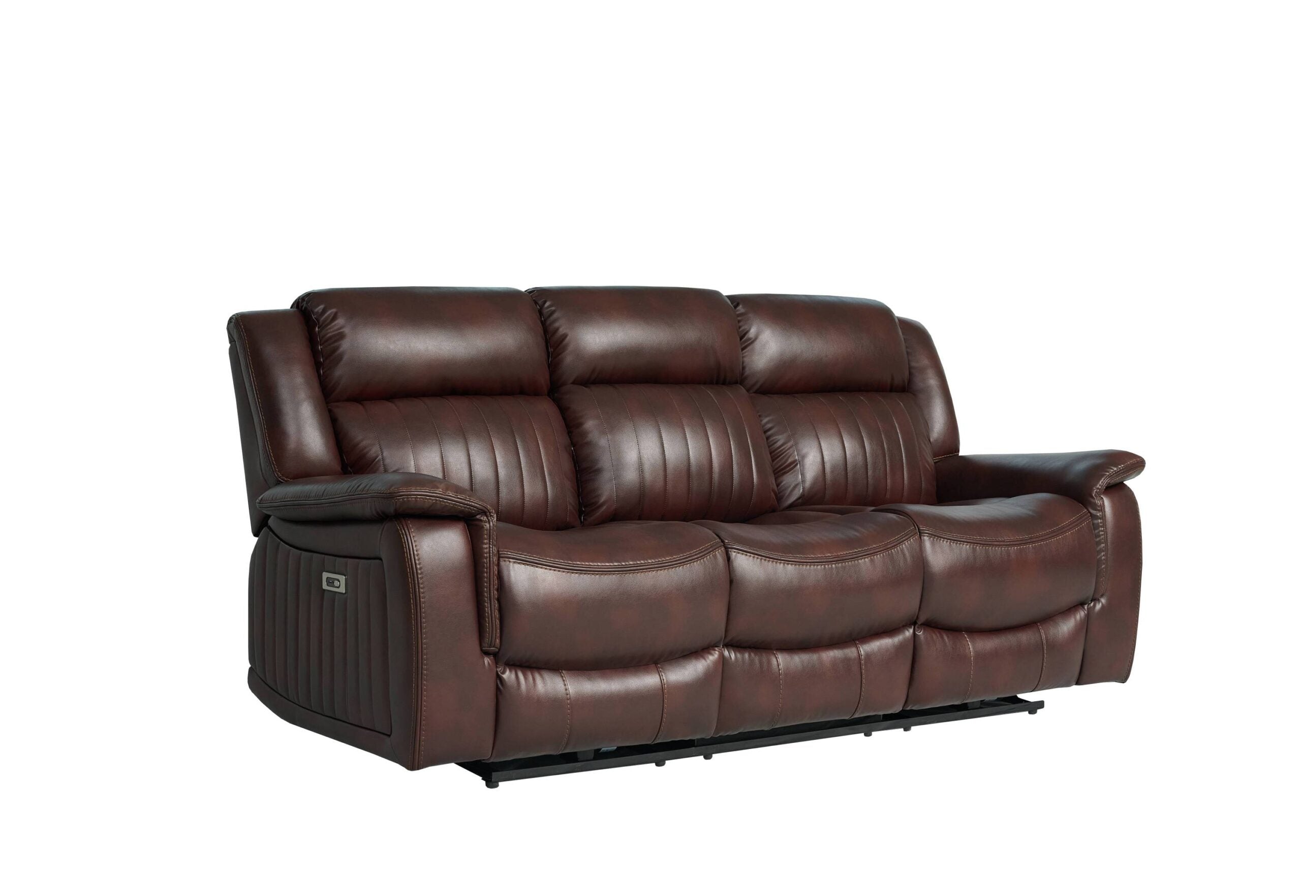 Halmstad Electric / Power Recliner Leather Sofa Set (Brown)