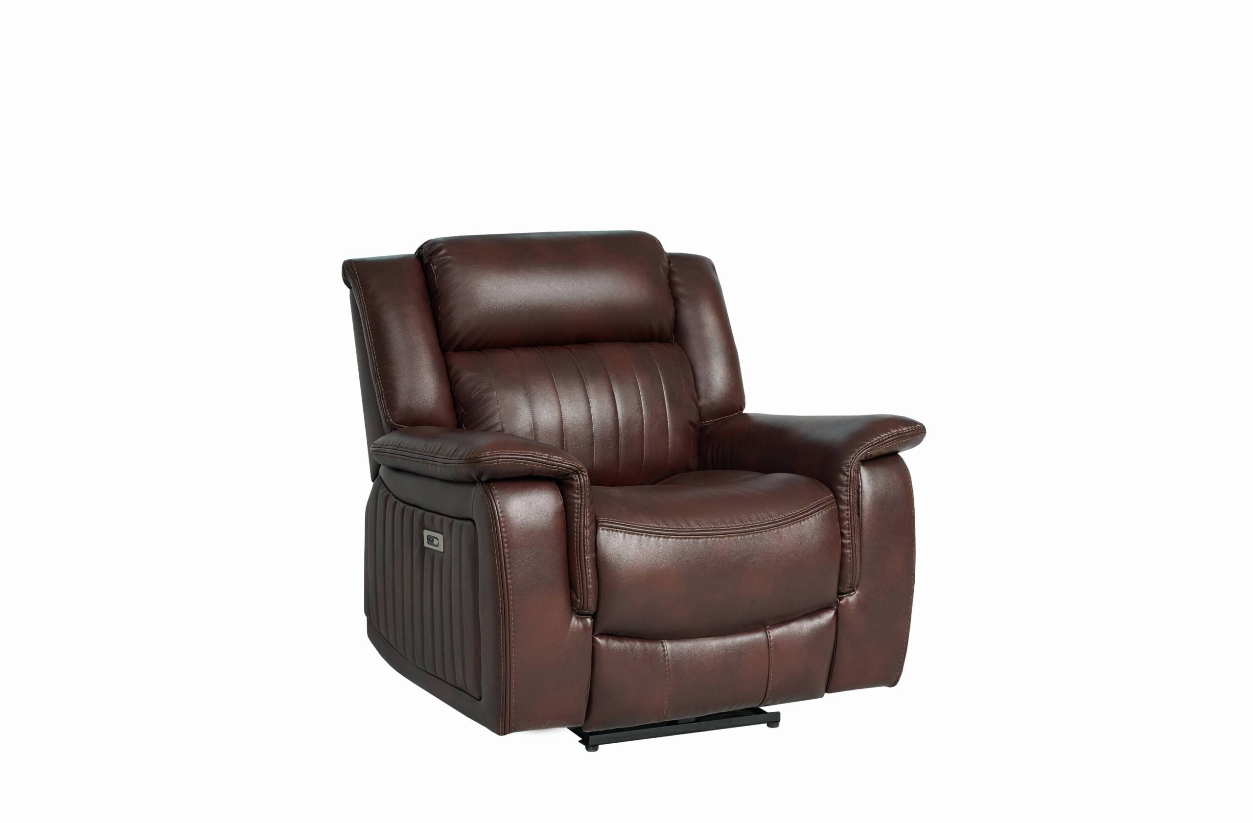 Halmstad Electric / Power Recliner Leather Sofa Set (Brown)