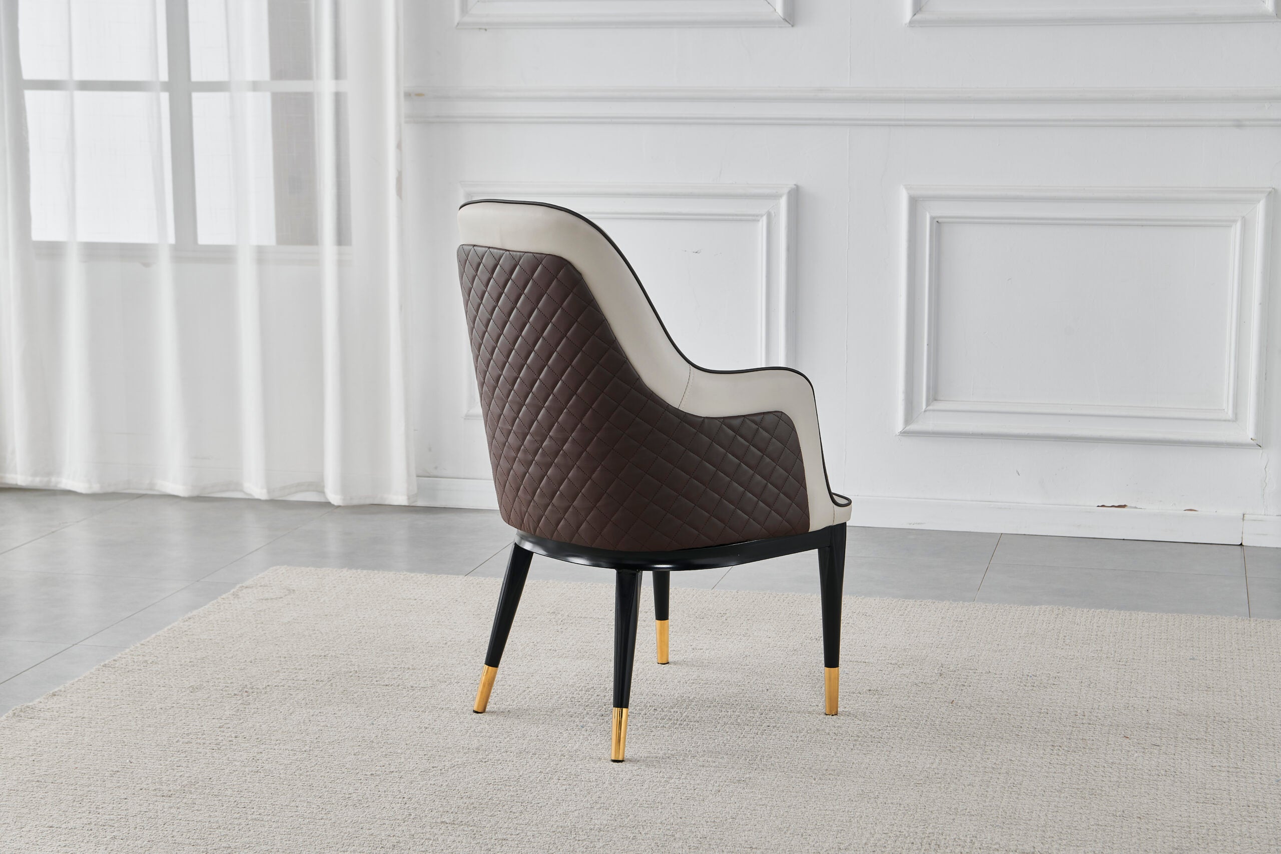 Marble Round Dining Table with Verona Dining Chairs