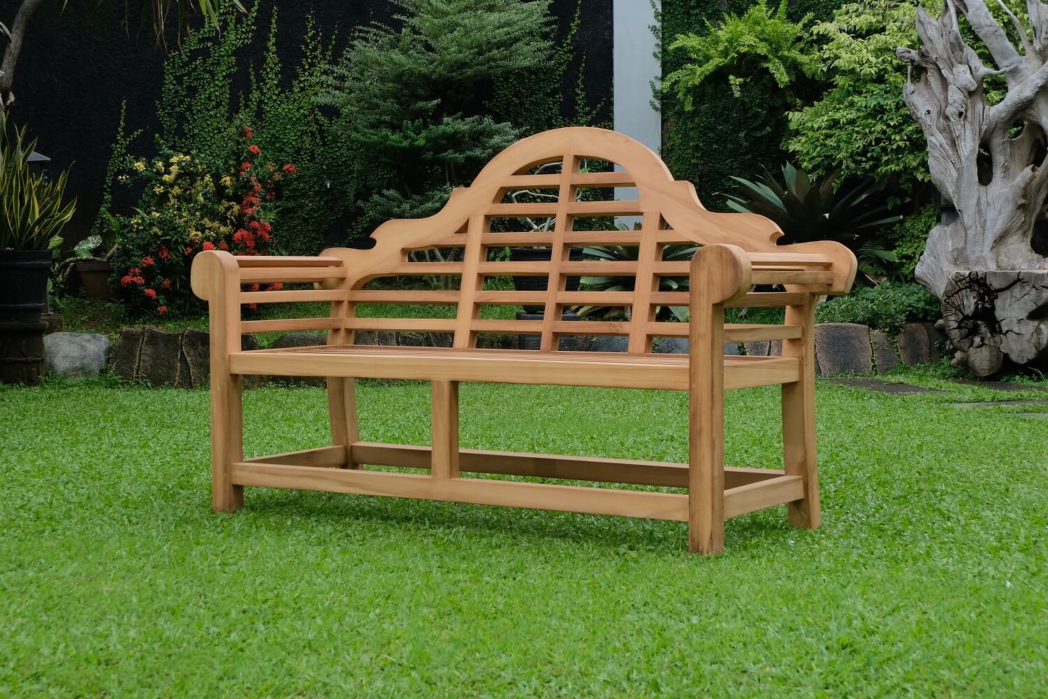 Marlboro 3 Seater Thick Teak Garden Bench, 1.67m ( Outdoor / Patio Bench)