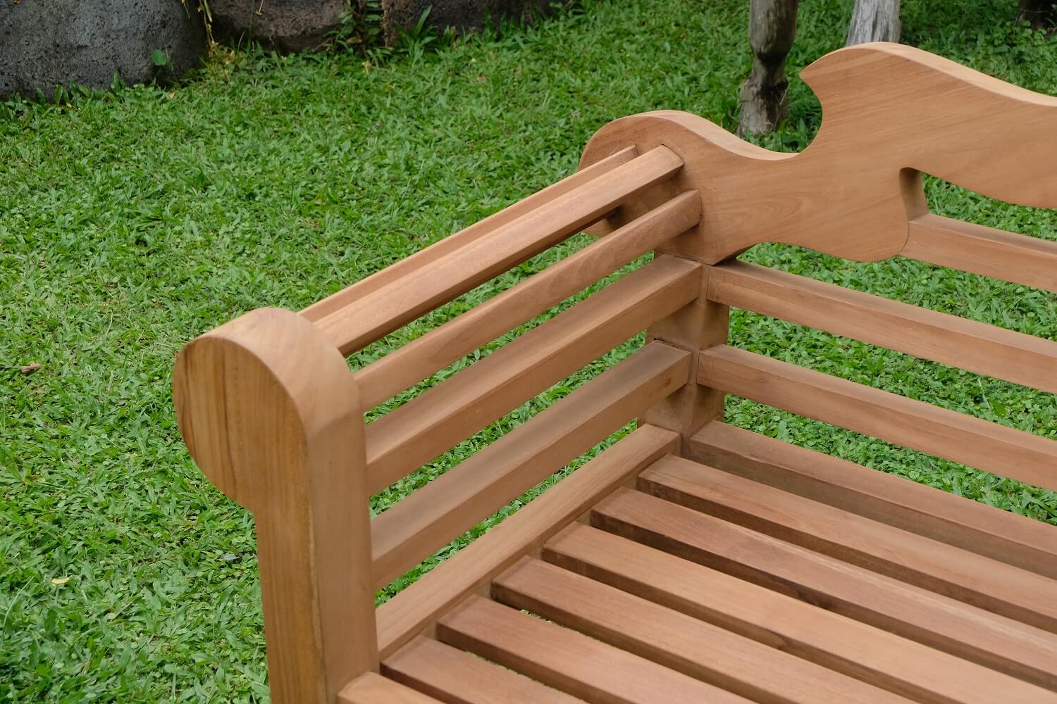 Marlboro 4 Seater Thick Teak Garden Bench, 1.97m ( Outdoor / Patio Bench)