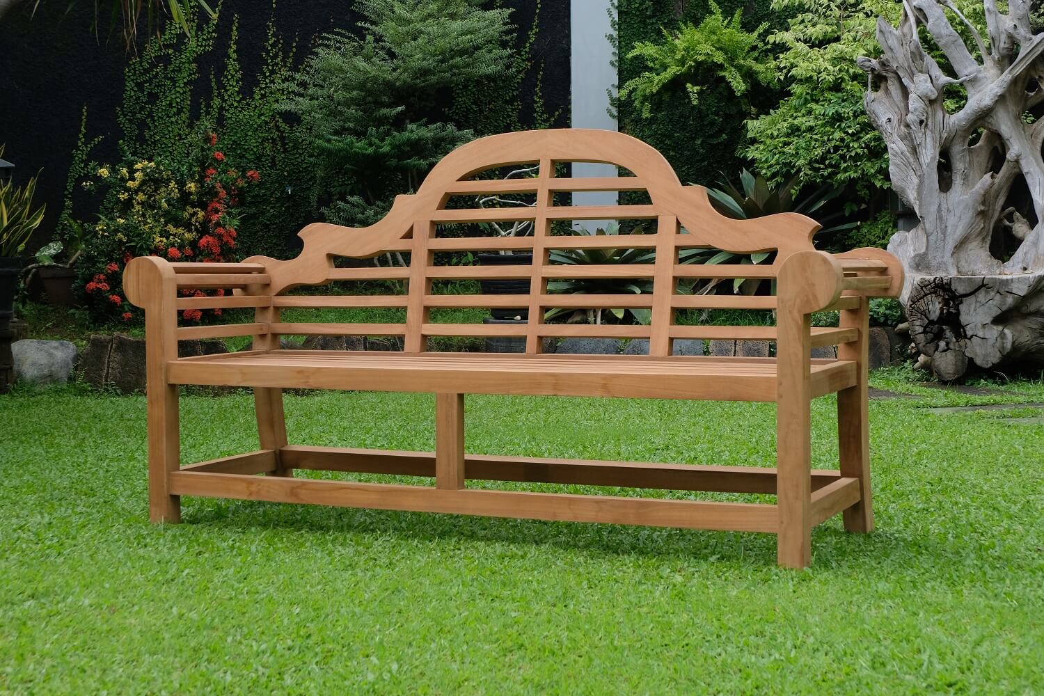 Marlboro 4 Seater Thick Teak Garden Bench, 1.97m ( Outdoor / Patio Bench)