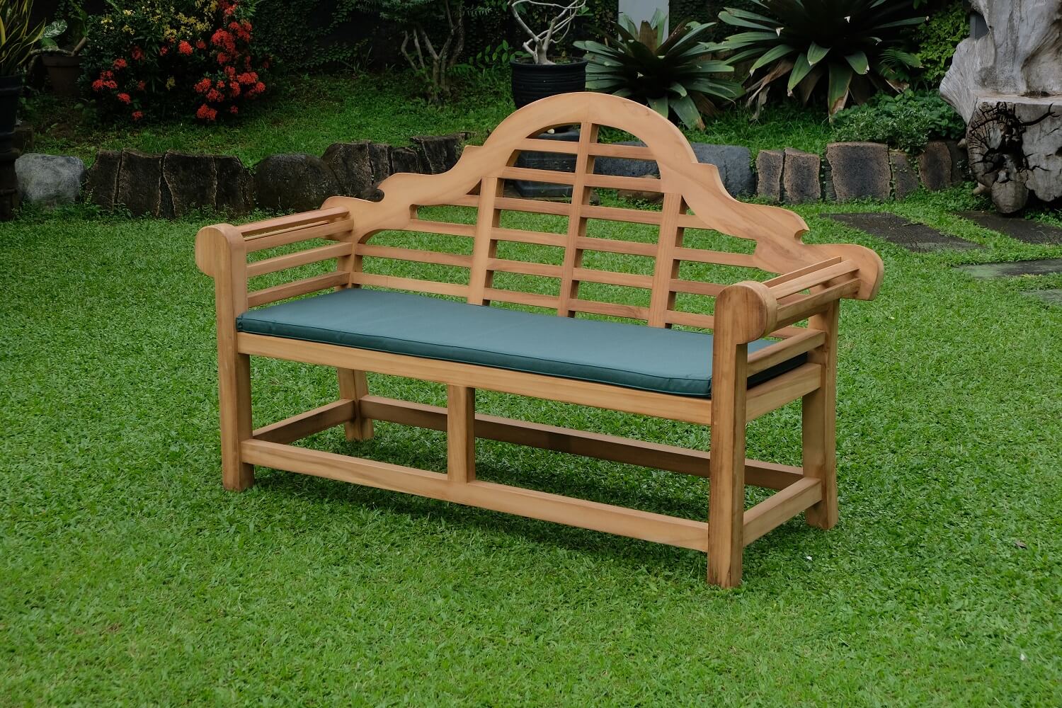 Marlboro 3 Seater Thick Teak Garden Bench, 1.67m ( Outdoor / Patio Bench)