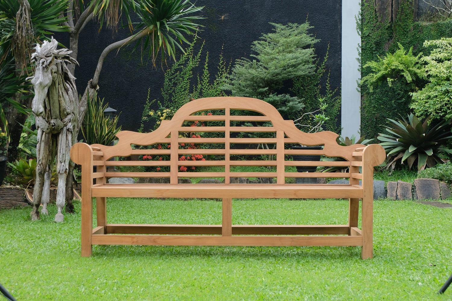Marlboro 4 Seater Thick Teak Garden Bench, 1.97m ( Outdoor / Patio Bench)