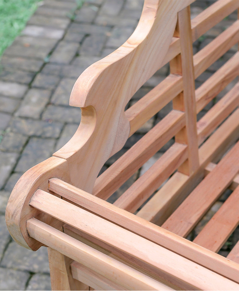 Marlboro 3 Seater Standard Teak Garden Bench, 1.5m ( Outdoor / Patio Bench)