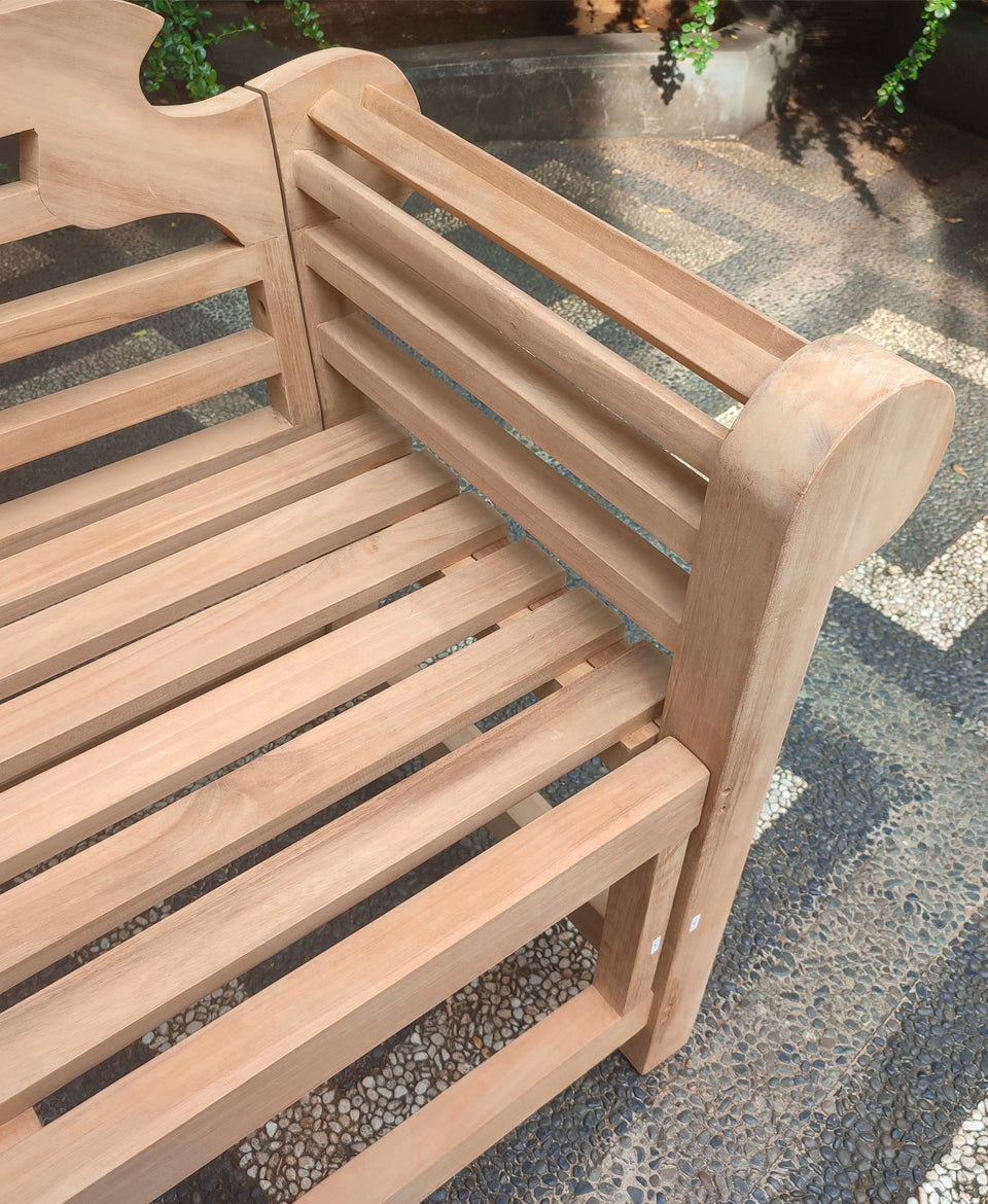 Marlboro 3 Seater Standard Teak Garden Bench, 1.5m ( Outdoor / Patio Bench)