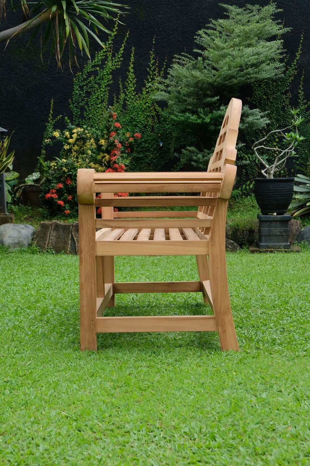 Marlboro 3 Seater Thick Teak Garden Bench, 1.67m ( Outdoor / Patio Bench)