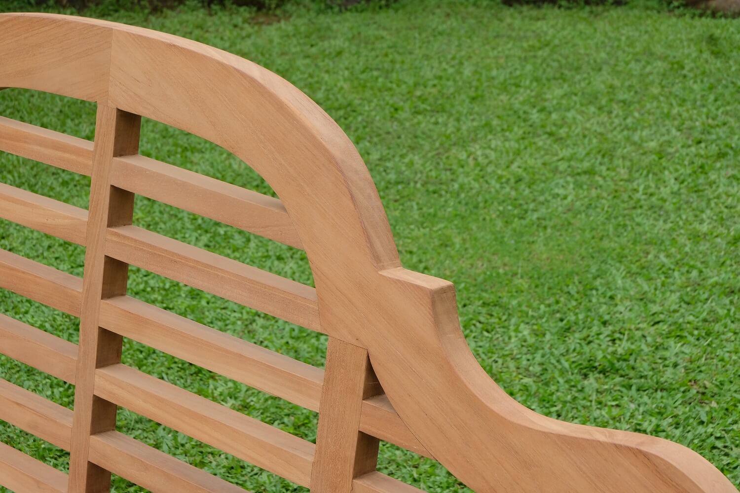 Marlboro 4 Seater Thick Teak Garden Bench, 1.97m ( Outdoor / Patio Bench)