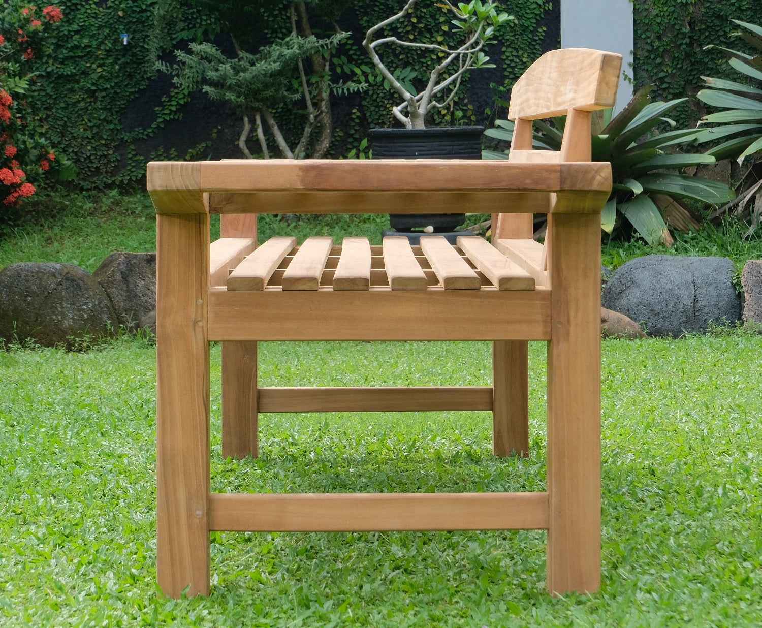 Nevada 3 Seater Extra Thick Teak Garden Bench 1.7m ( Outdoor / Patio Bench)