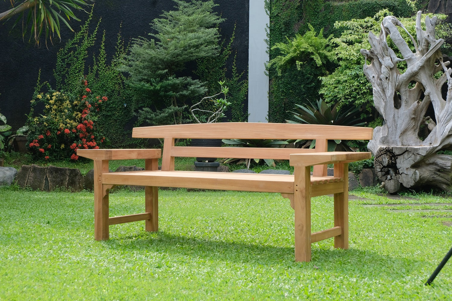 Nevada 3 Seater Extra Thick Teak Garden Bench 1.7m ( Outdoor / Patio Bench)