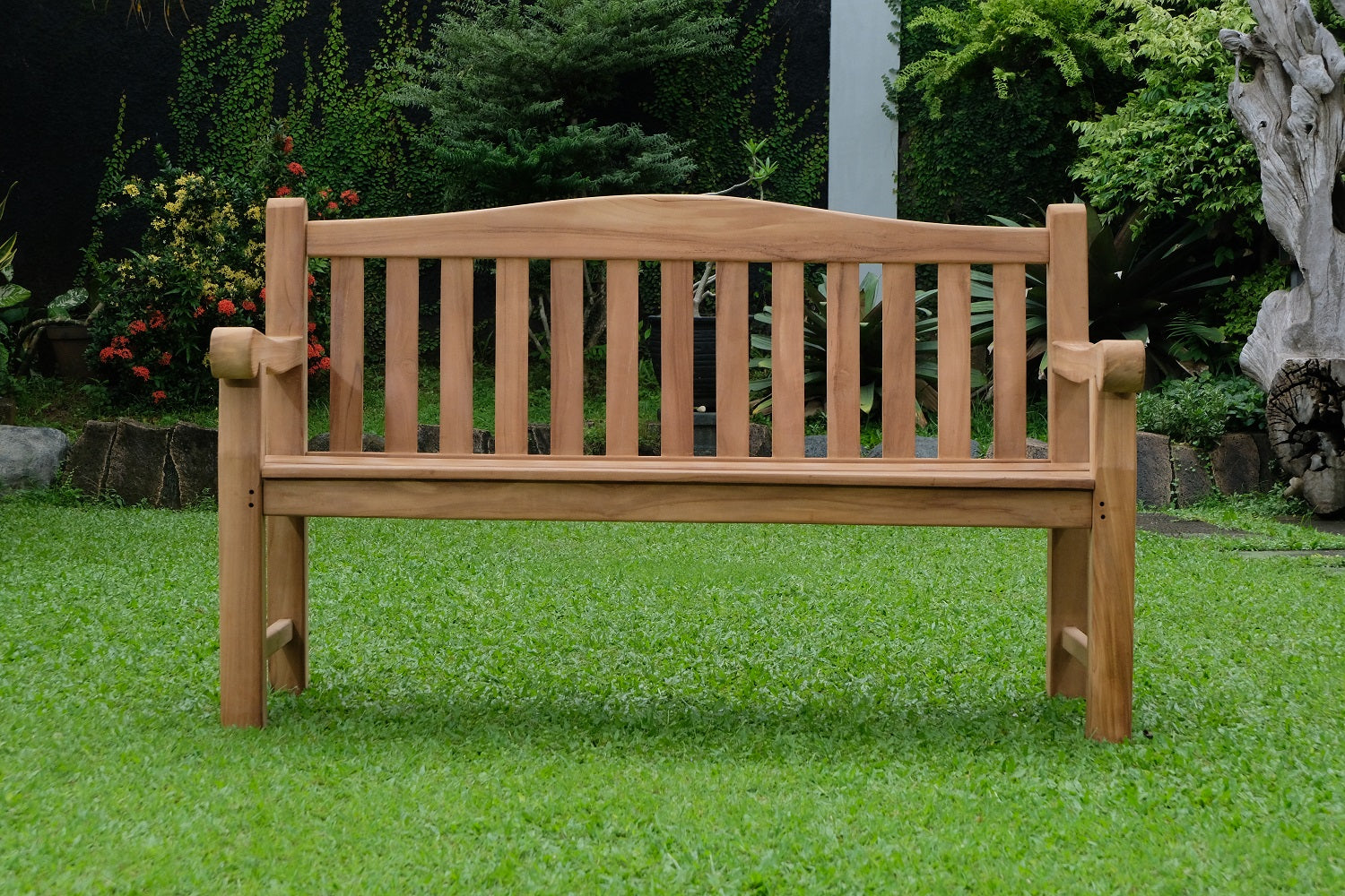 Oxford 3 Seater Thick Teak Garden Bench, 1.5m ( Outdoor / Patio Bench)