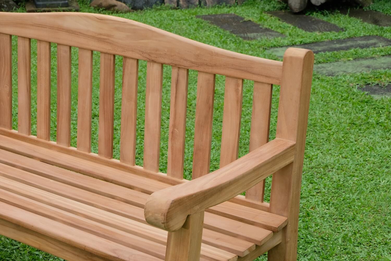 Oxford 3 Seater Thick Teak Garden Bench, 1.5m ( Outdoor / Patio Bench)