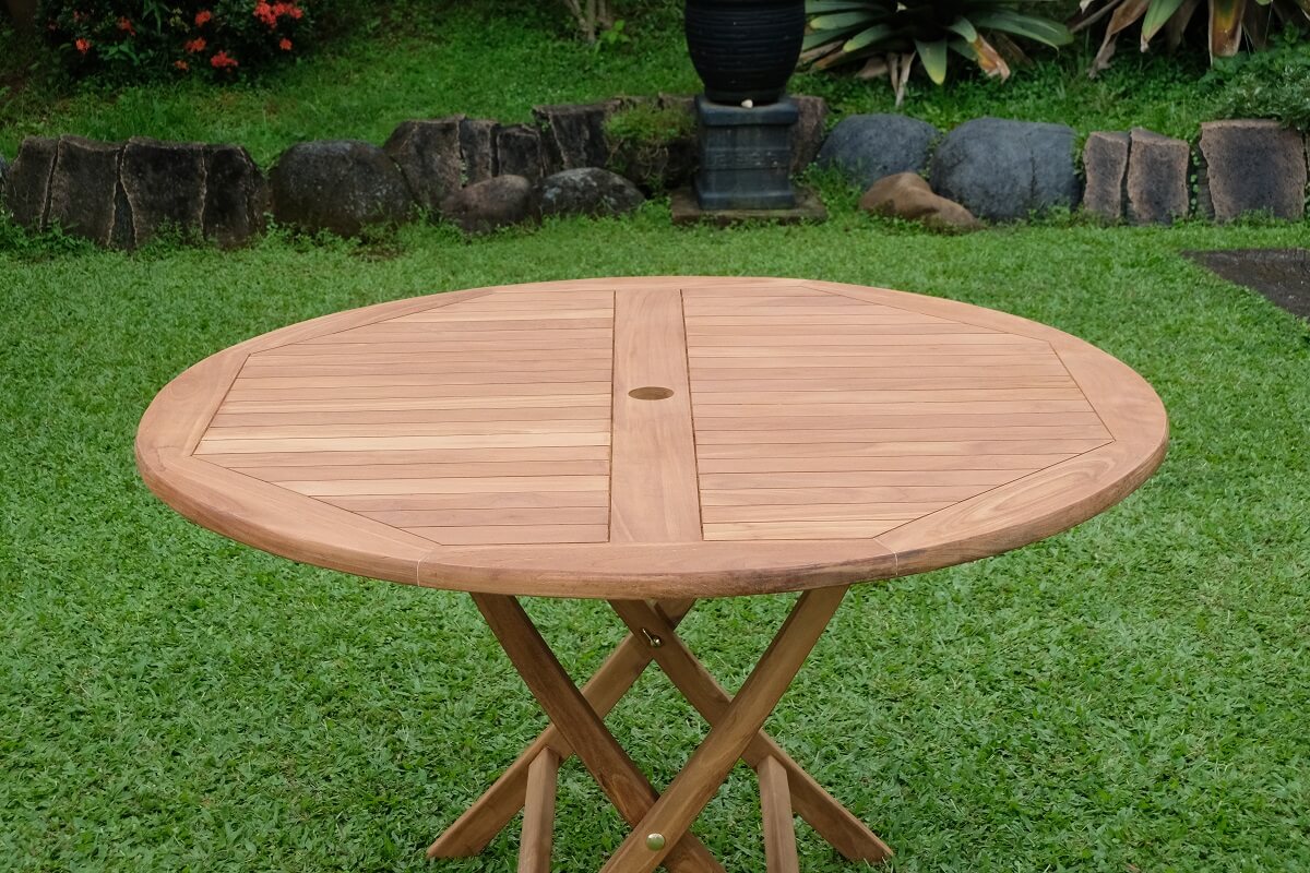 Teak Brompton Round Table 1.2m