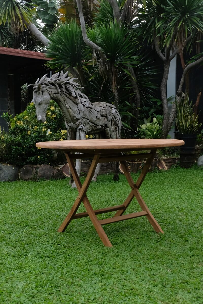 Teak Brompton Round Table 1.2m