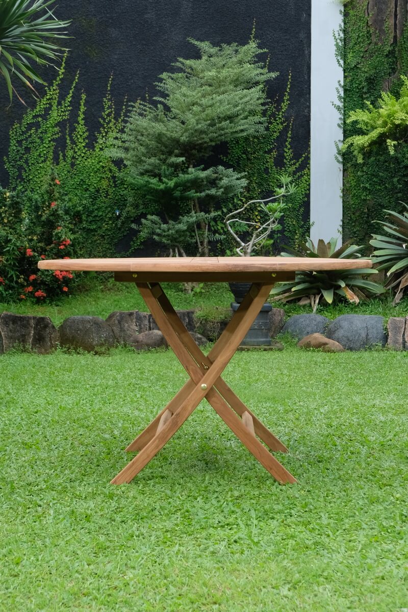 Teak Brompton Round Table 1.2m