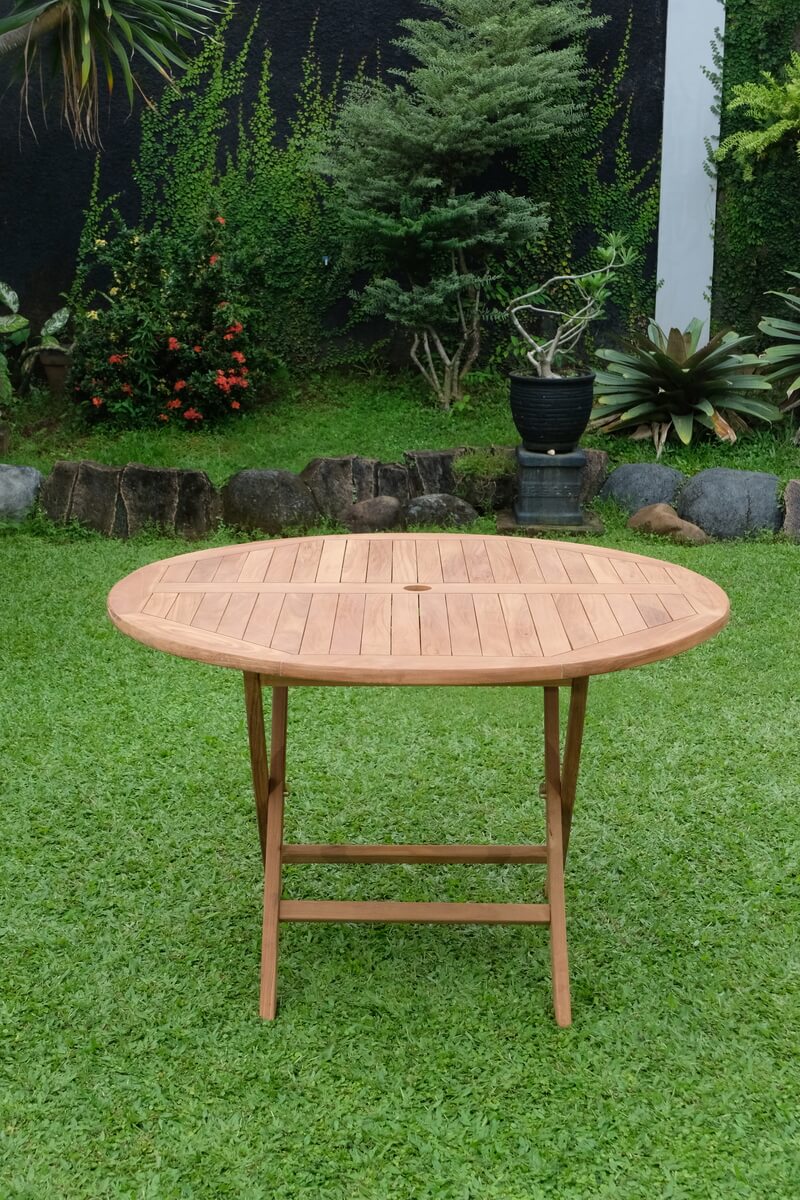 Teak Brompton Round Table 1.2m