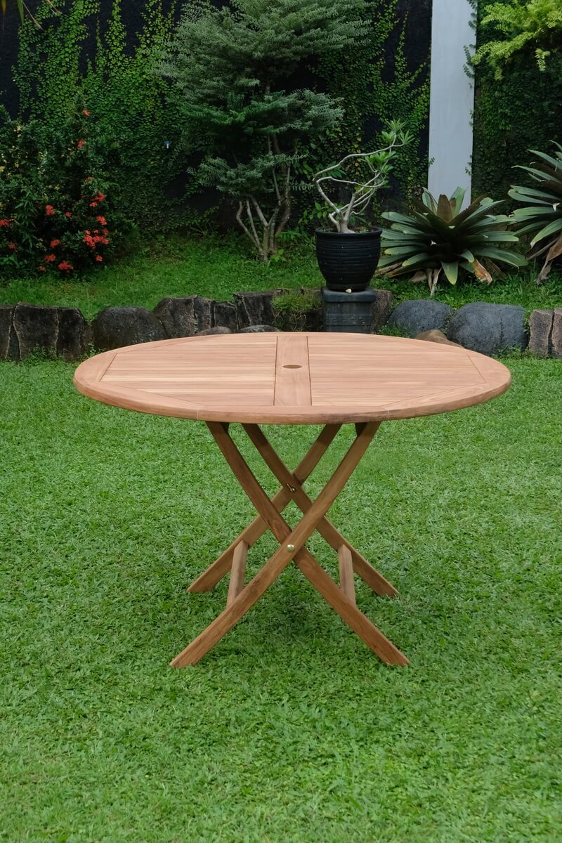 Teak Brompton Round Table 1.2m