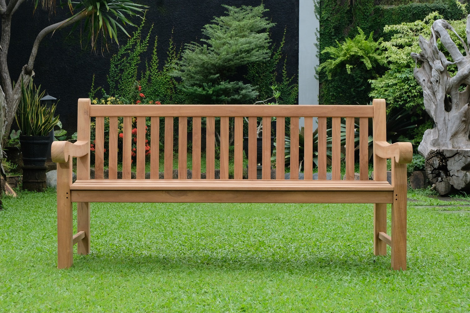 Salisbury 4 Seater Thick Teak Garden Bench, 1.8m ( Outdoor / Patio Bench)