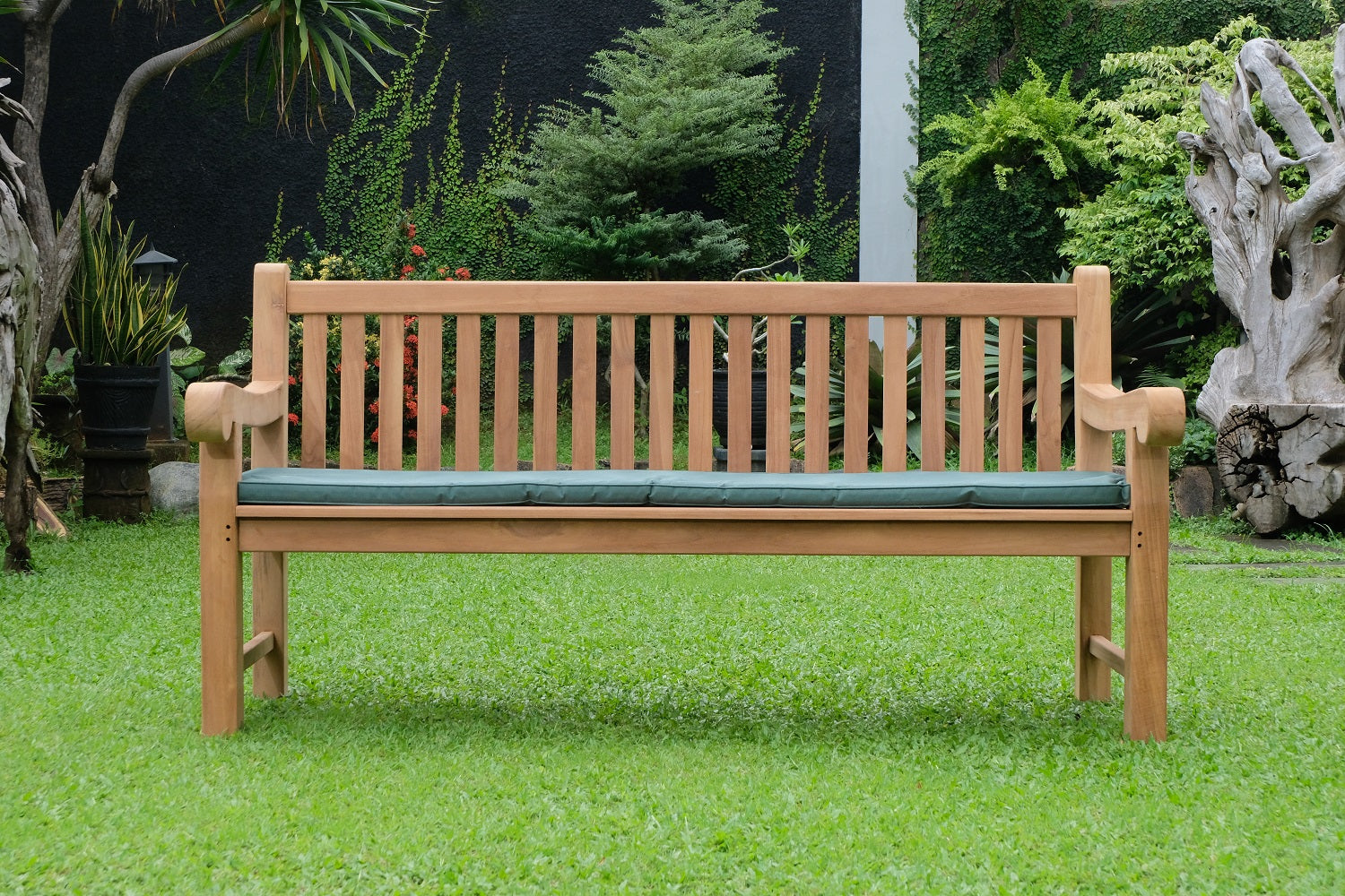 Salisbury 4 Seater Thick Teak Garden Bench, 1.8m ( Outdoor / Patio Bench)