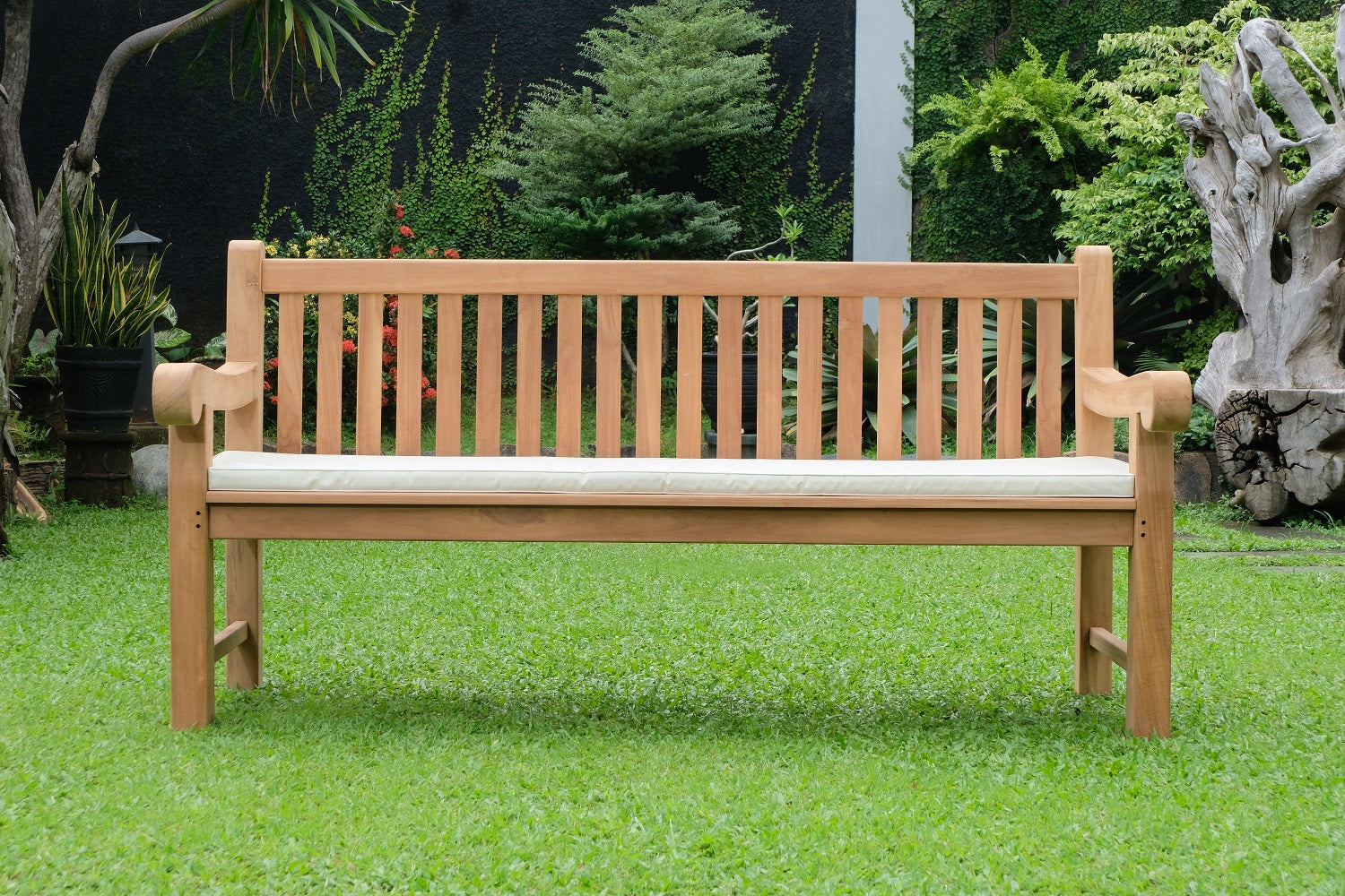 Salisbury 4 Seater Thick Teak Garden Bench, 1.8m ( Outdoor / Patio Bench)