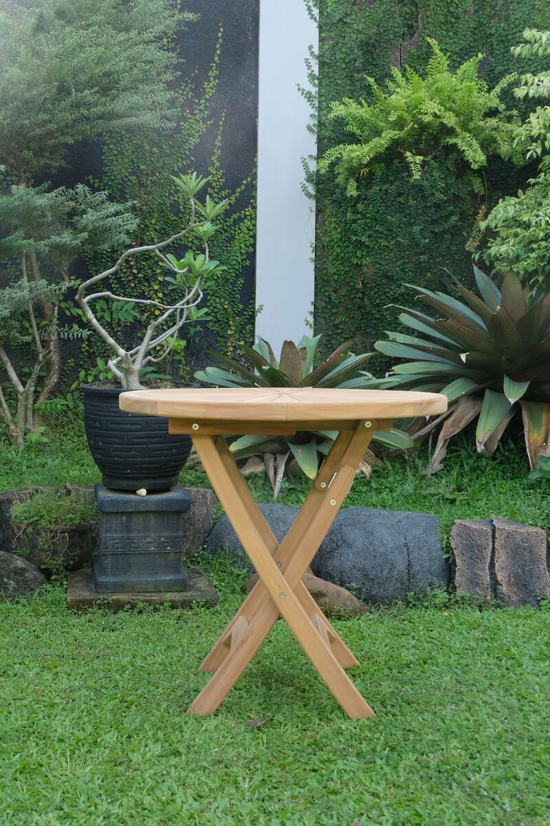 Teak Sunburst Table 80cm (4cm Thick Top)