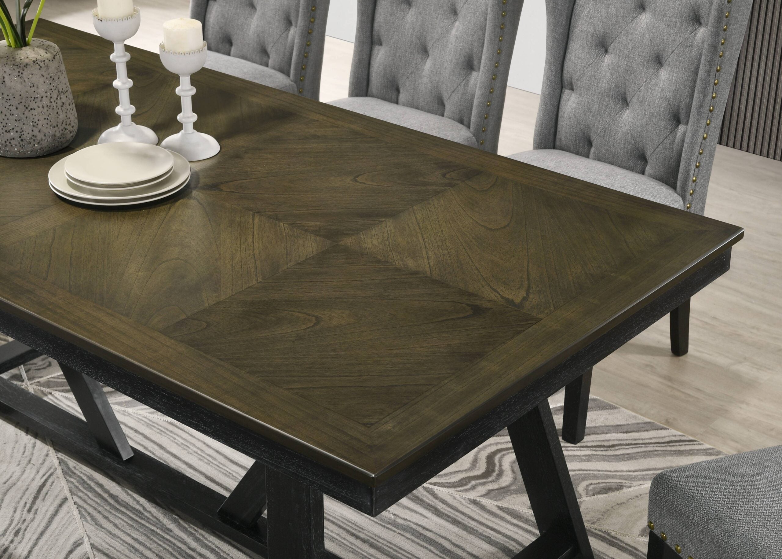 Wooden Dining Chairs (Grey)