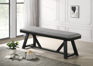 8 Seater Heritage Wooden Rectangle Table 1.96m with 5 Dining Chairs & Bench