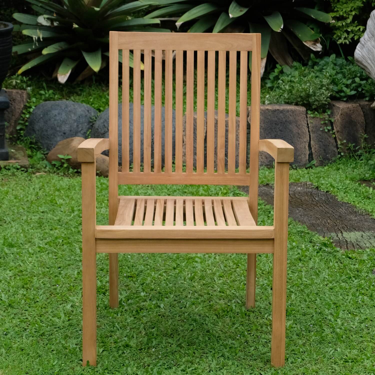 Burnham Teak Garden Stacking Chair
