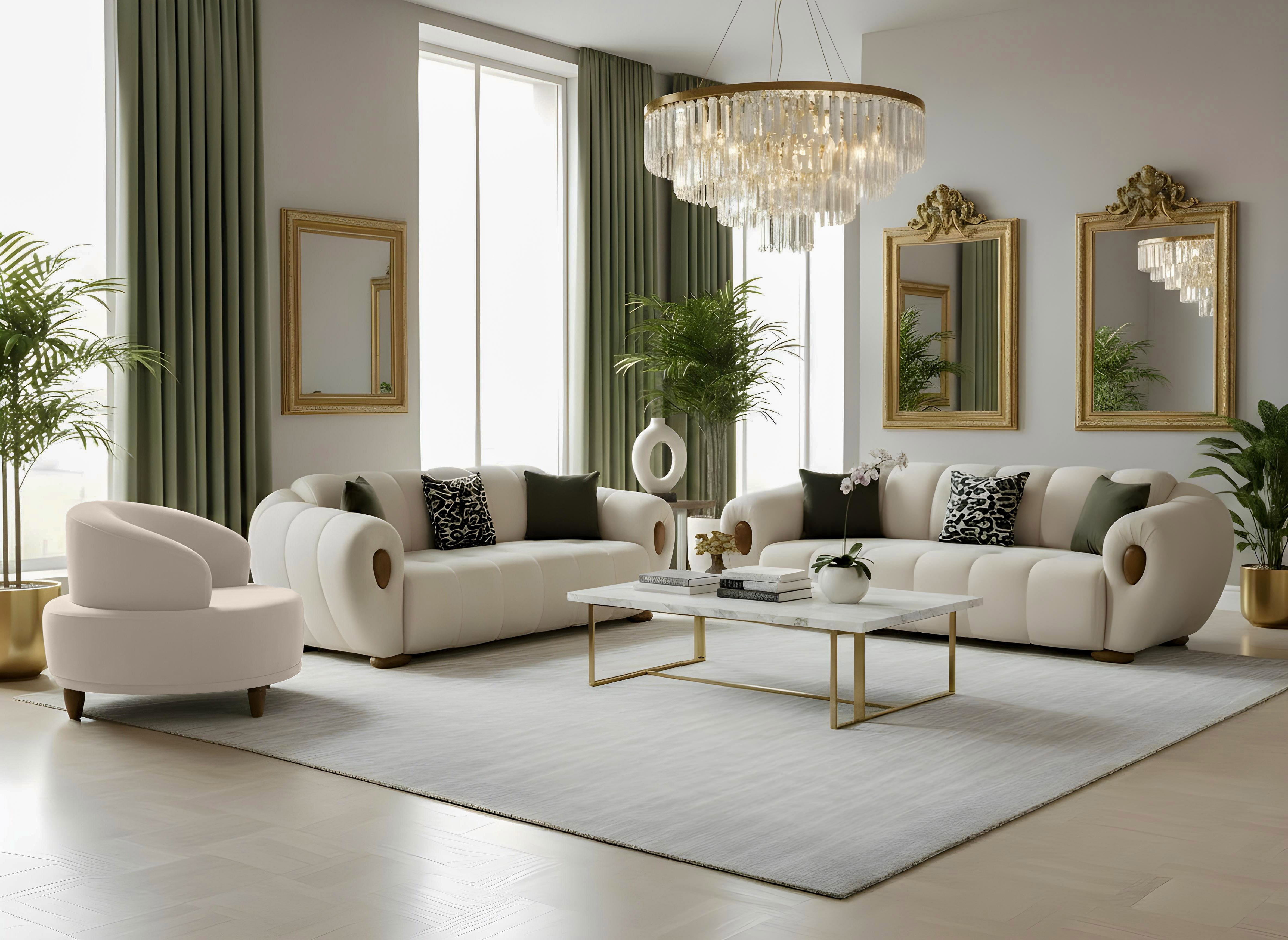Milano Living room Sofa Set ( Cream/Beige)