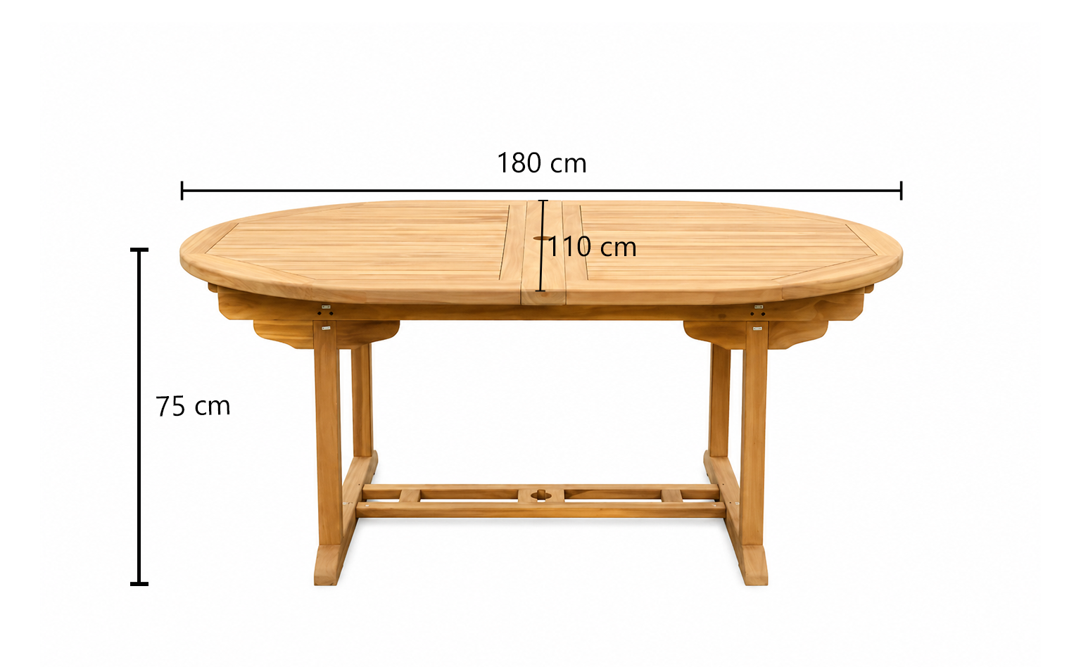 Teak Belgrave 8 Seater Extending Table 1.8m-2.4m  (4cm Thick Top)