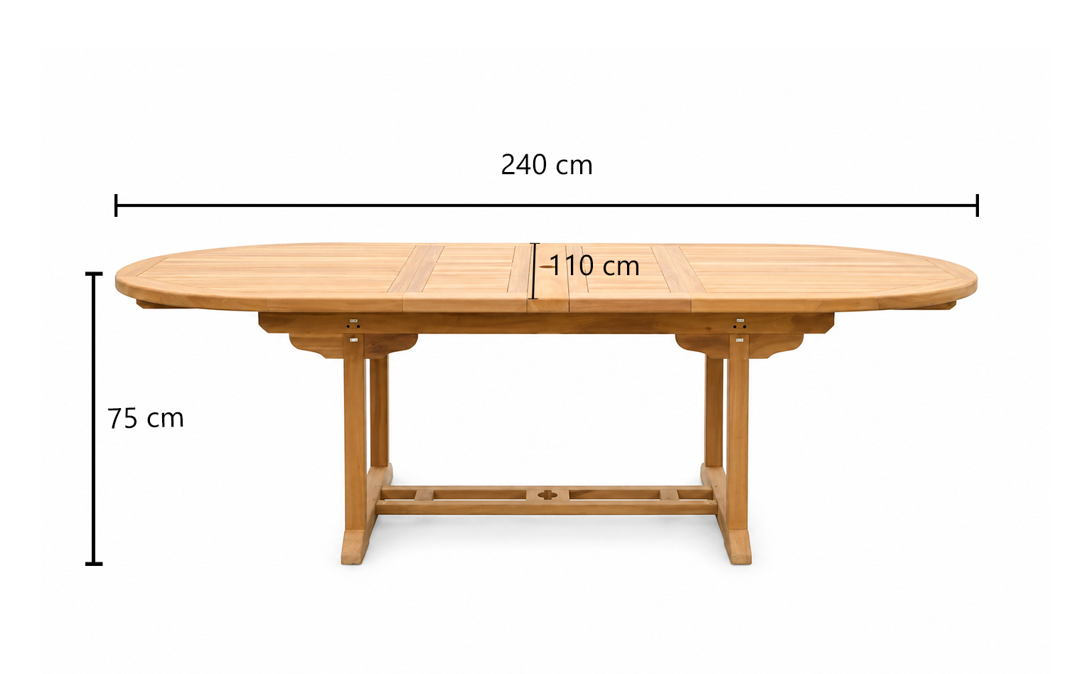 Teak Belgrave 8 Seater Extending Table 1.8m-2.4m  (4cm Thick Top)