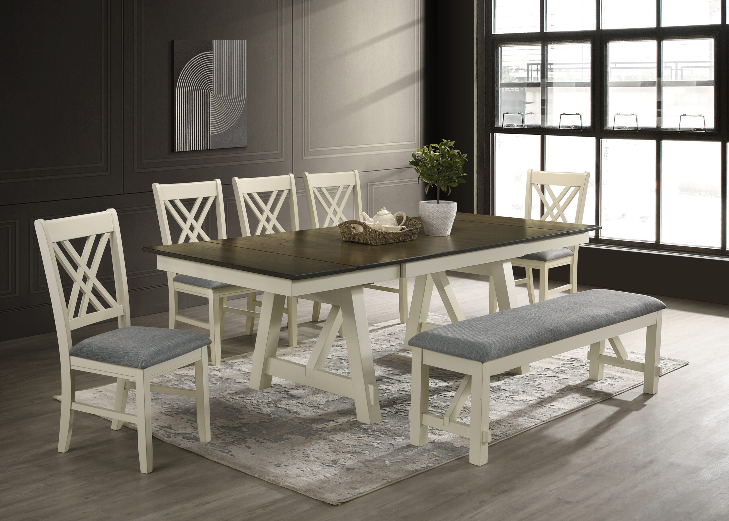 8 Seater Hamilton Wooden Table 1.96m extendable to 2.40m