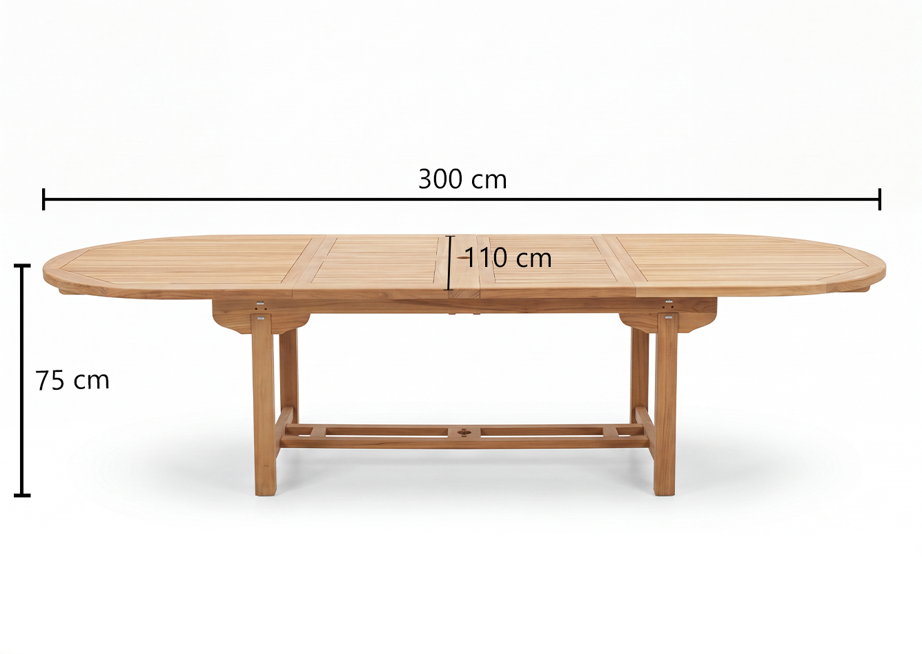 Teak  Belgrave 10 Seater Extending Table 2m-3m (4cm Thick Top)