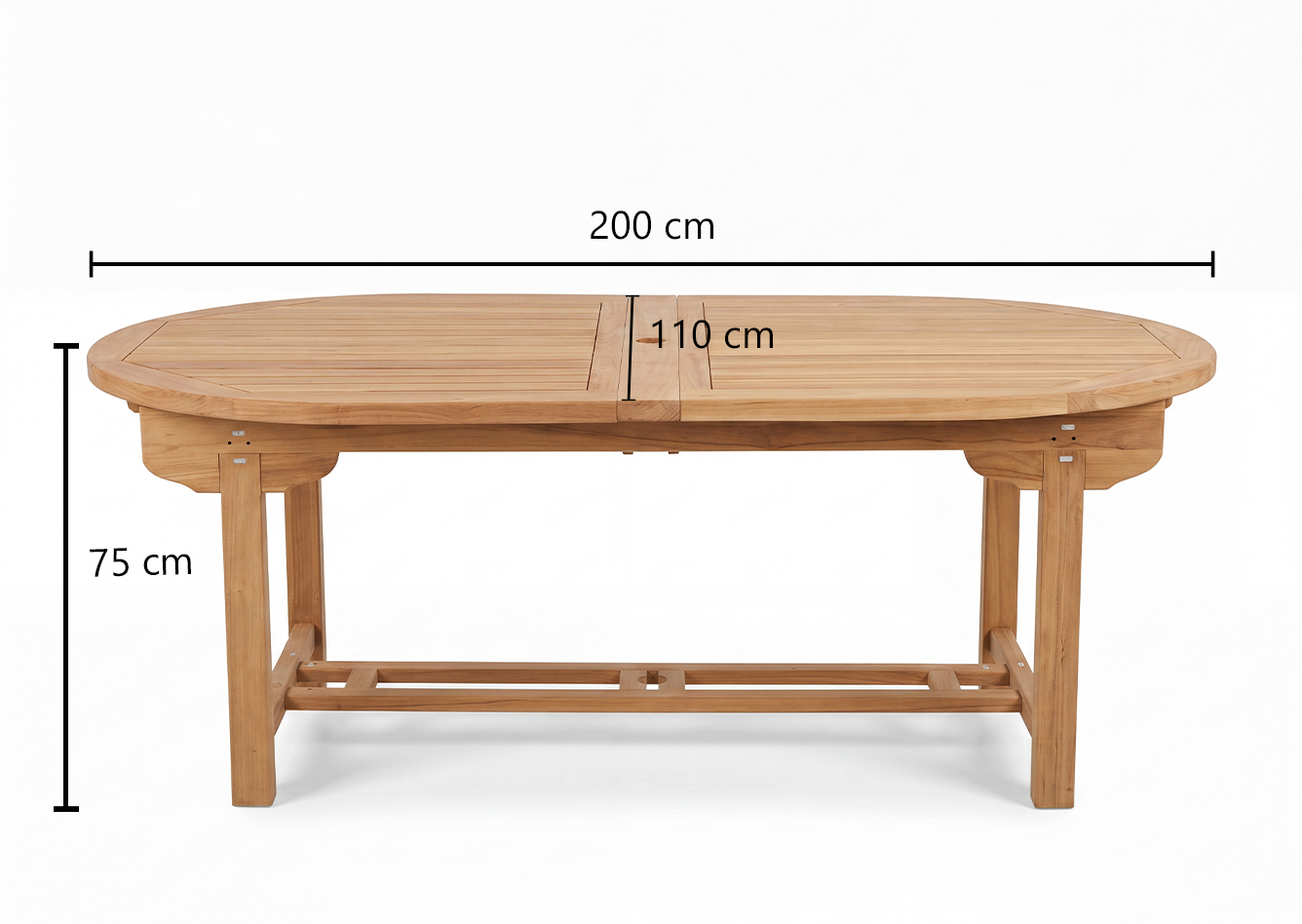 Teak  Belgrave 10 Seater Extending Table 2m-3m (4cm Thick Top)