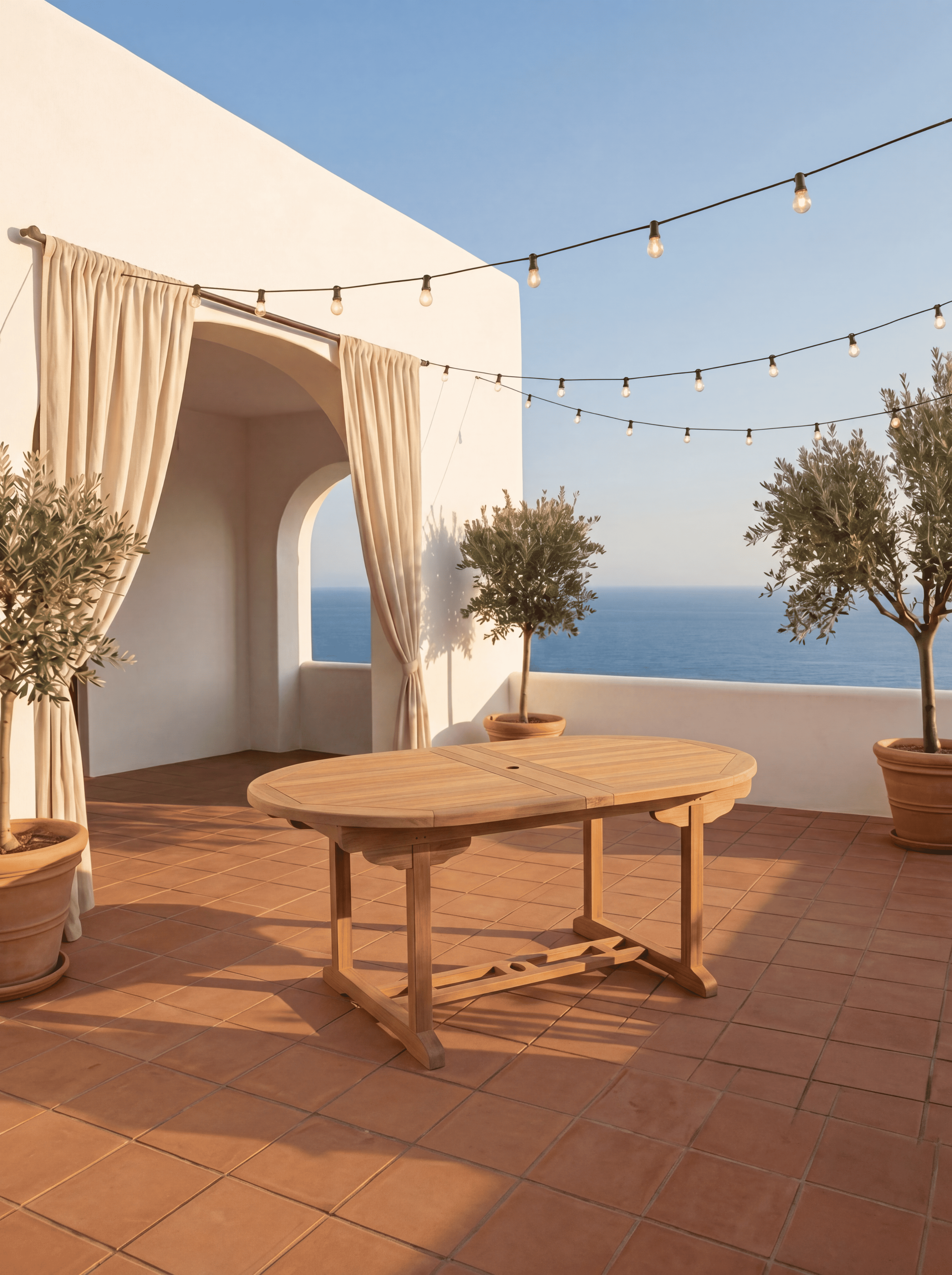 Teak Belgrave 8 Seater Extendable Table 1.8m-2.4m (4cm Thick Top) with 5 Teak Belgrave Stacking Chairs & 1× 3-Seater Burnham Bench (Garden / Outdoor Dining Set)