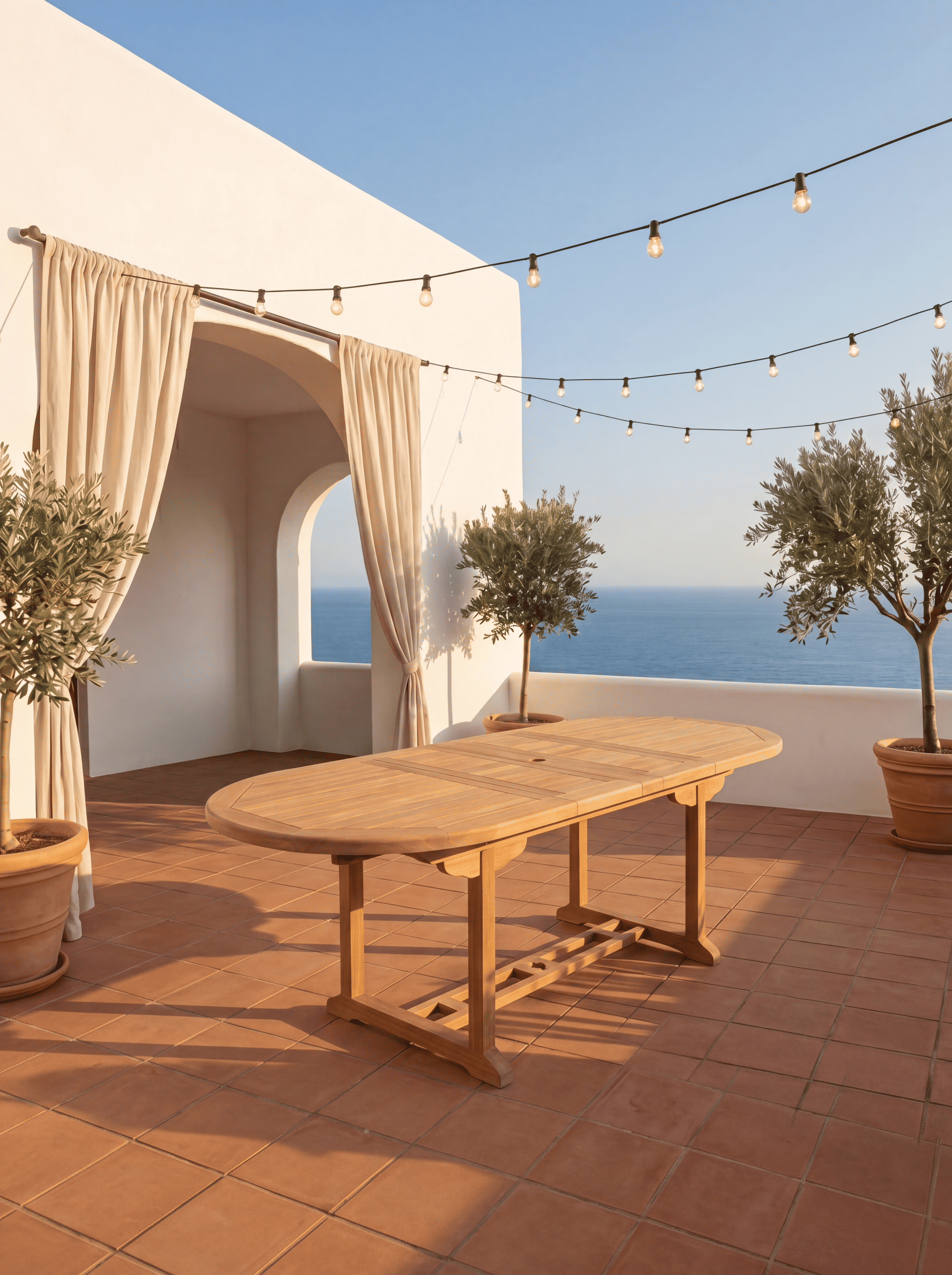 Teak Belgrave 8 Seater Extendable Table 1.8m-2.4m (4cm Thick Top) with 5 Teak Belgrave Stacking Chairs & 1× 3-Seater Burnham Bench (Garden / Outdoor Dining Set)