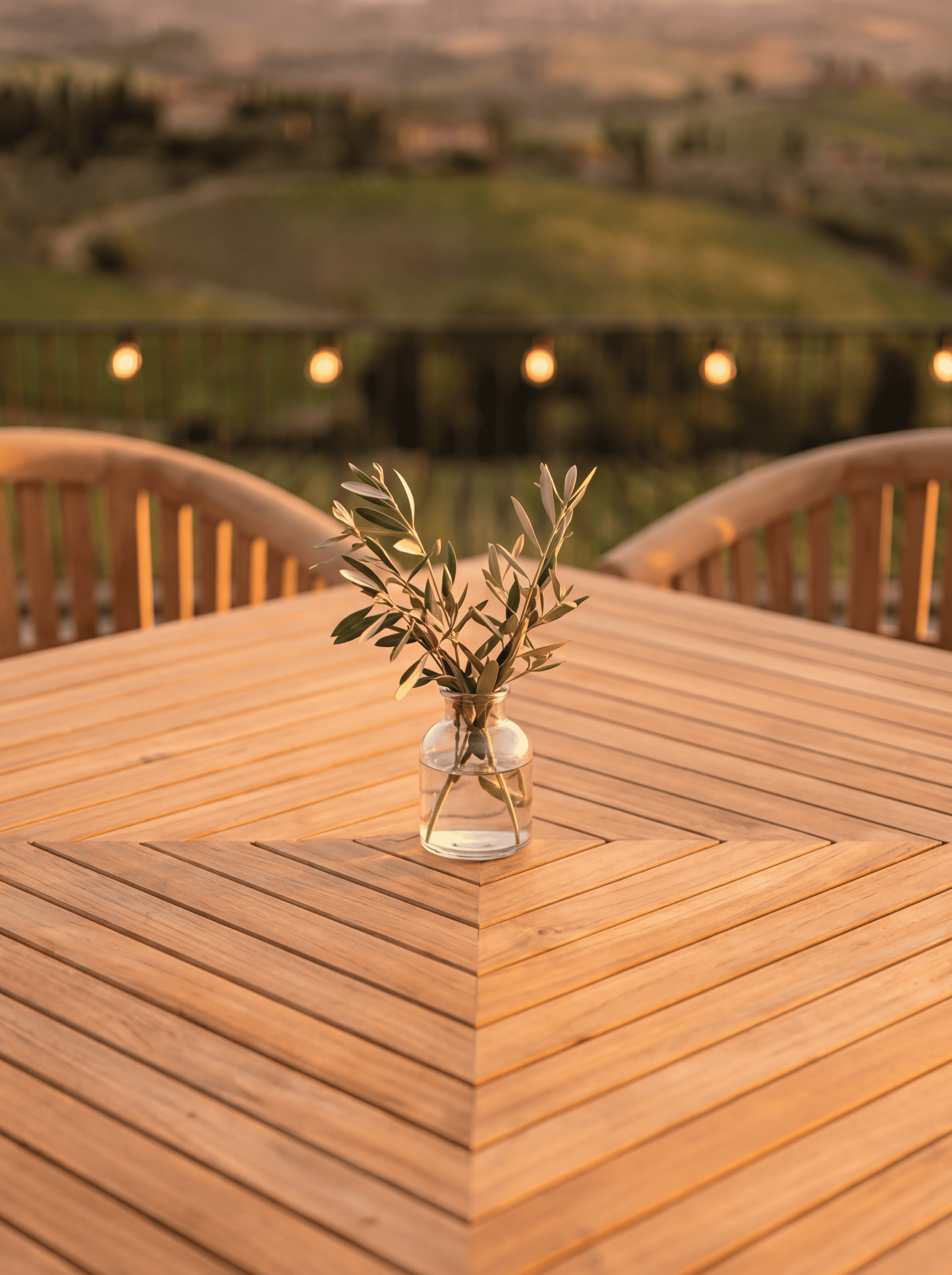 Teak Square 8 Seater 1.5m (4cm Thick Top) with 8 Teak Banana Chairs Vertical Slats (Garden / Outdoor Dining Set)